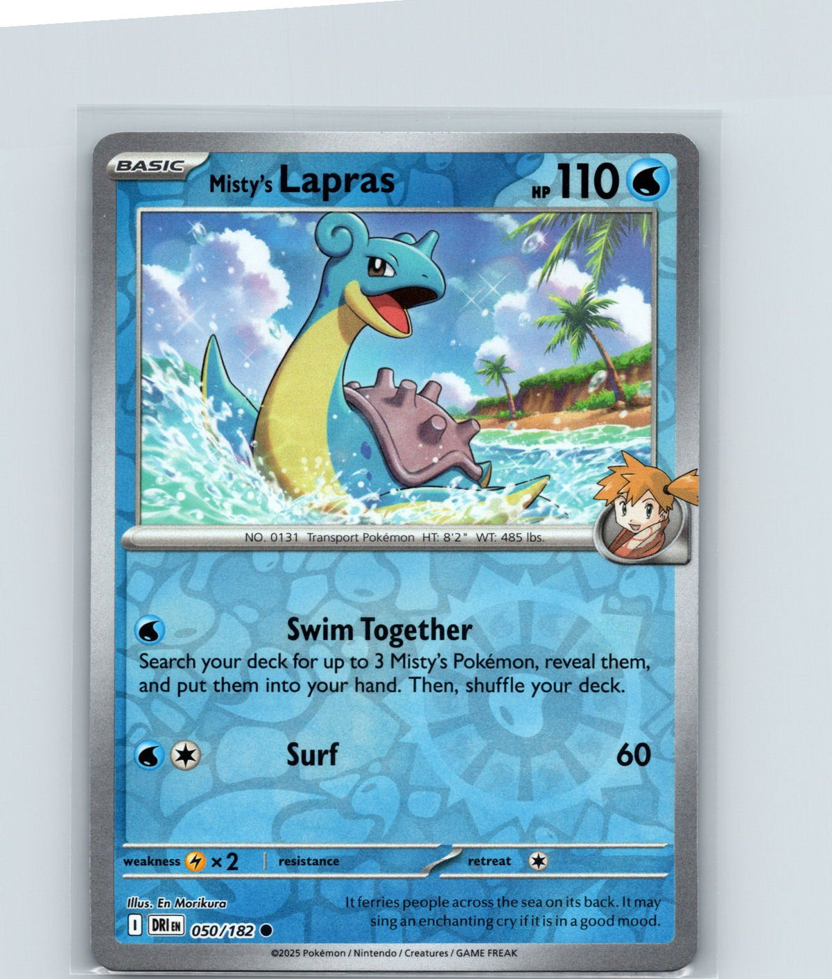 Misty's Lapras Reverse Holo Common SV10: Destined Rivals 050/182 NM