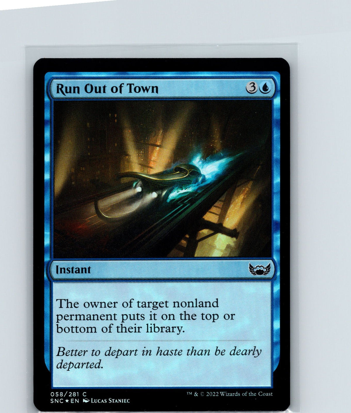 Run Out of Town Foil C Streets of New Capenna 58 NM