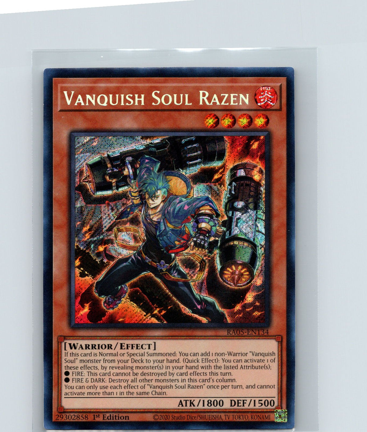 Vanquish Soul Razen 1st Edition Secret Rare RA05-EN134 NM