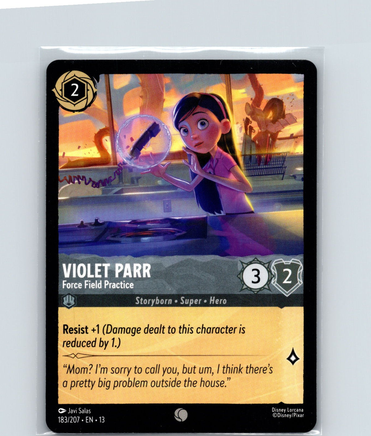 Violet Parr - Force Field Practice Common Attack of the Vine! 183/207 NM