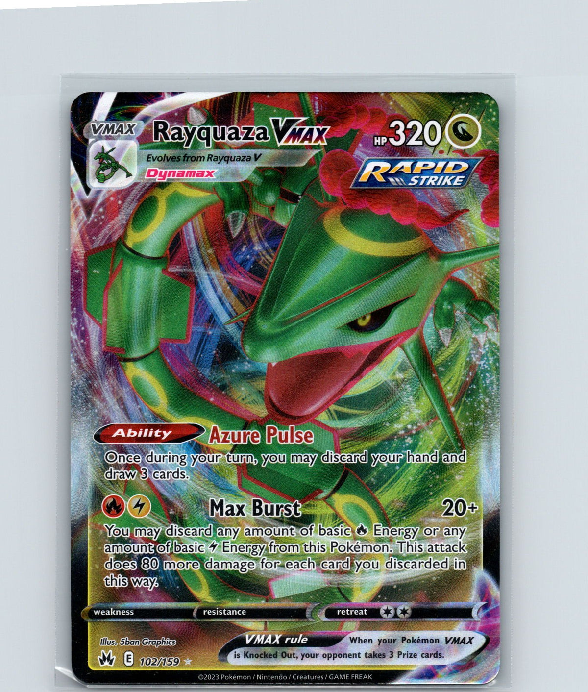 Rayquaza VMAX (102) Holo Ultra Rare SWSH: Crown Zenith 102/159 NM