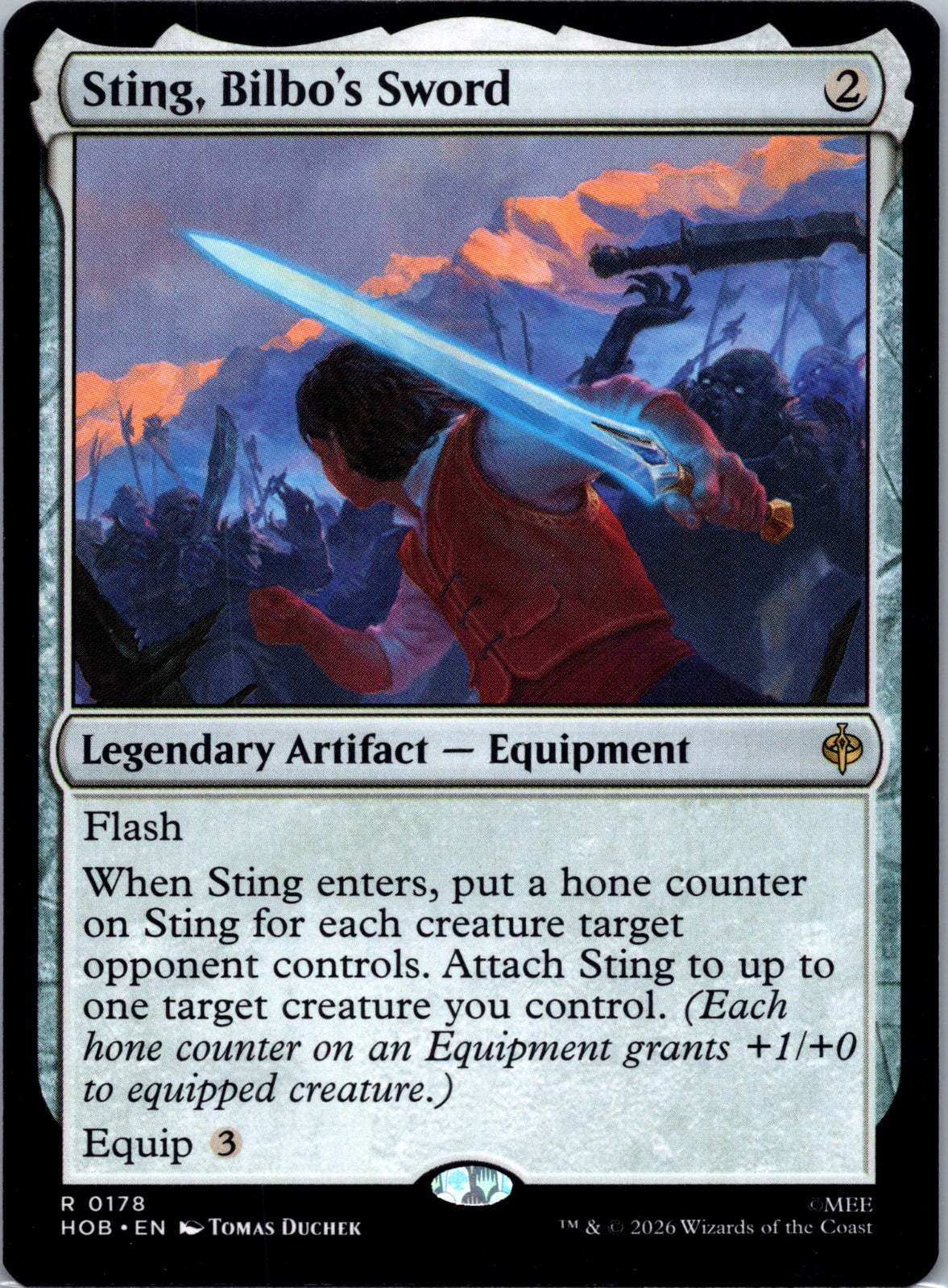 Sting, Bilbo's Sword R The Hobbit 178 NM