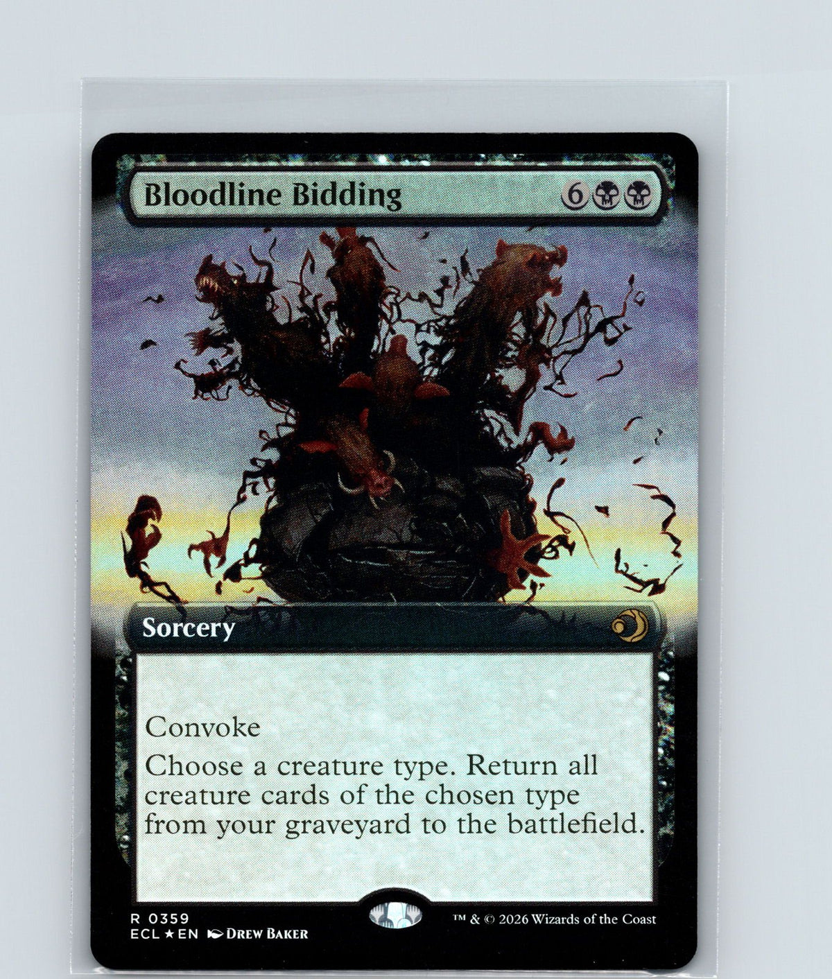 Bloodline Bidding (Extended Art) Foil R Lorwyn Eclipsed 359 NM