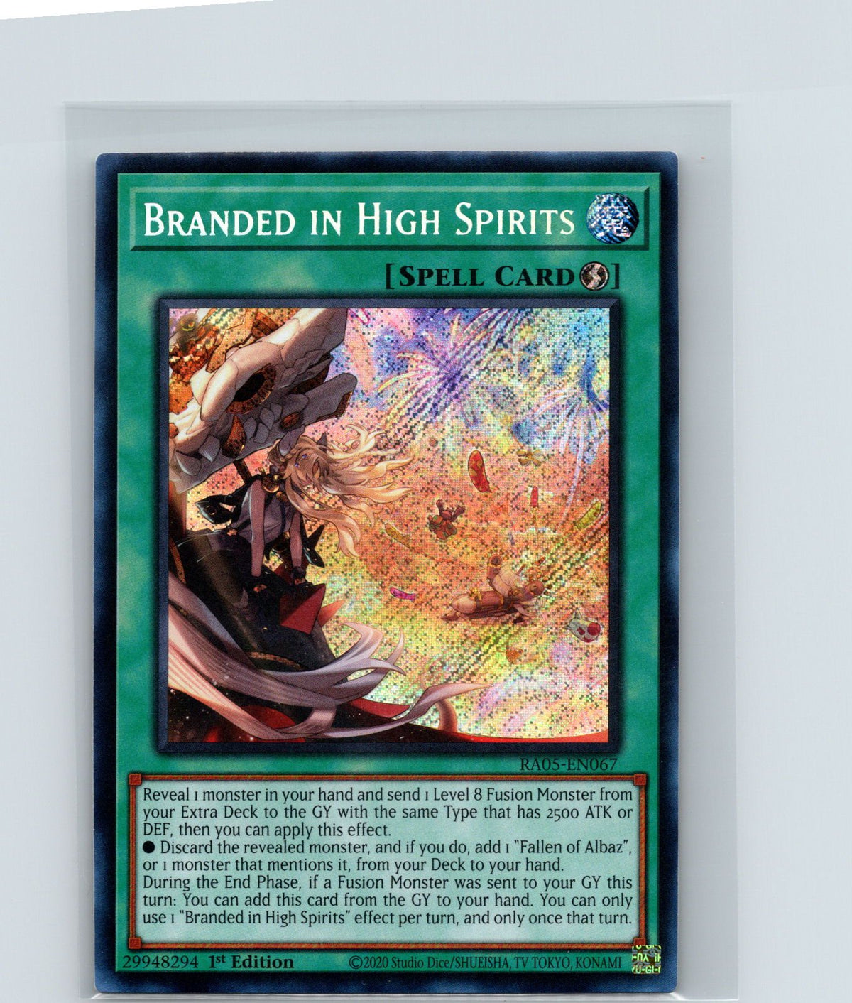 Branded in High Spirits 1st Edition Secret Rare RA05-EN067 NM