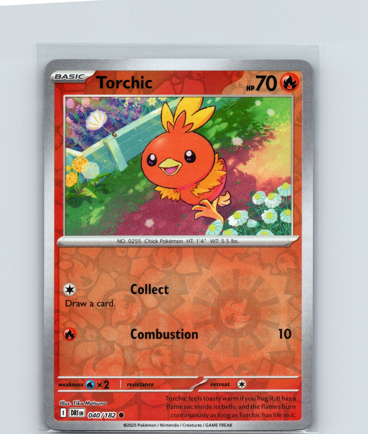 Torchic Reverse Holo Common SV10: Destined Rivals 040/182 NM