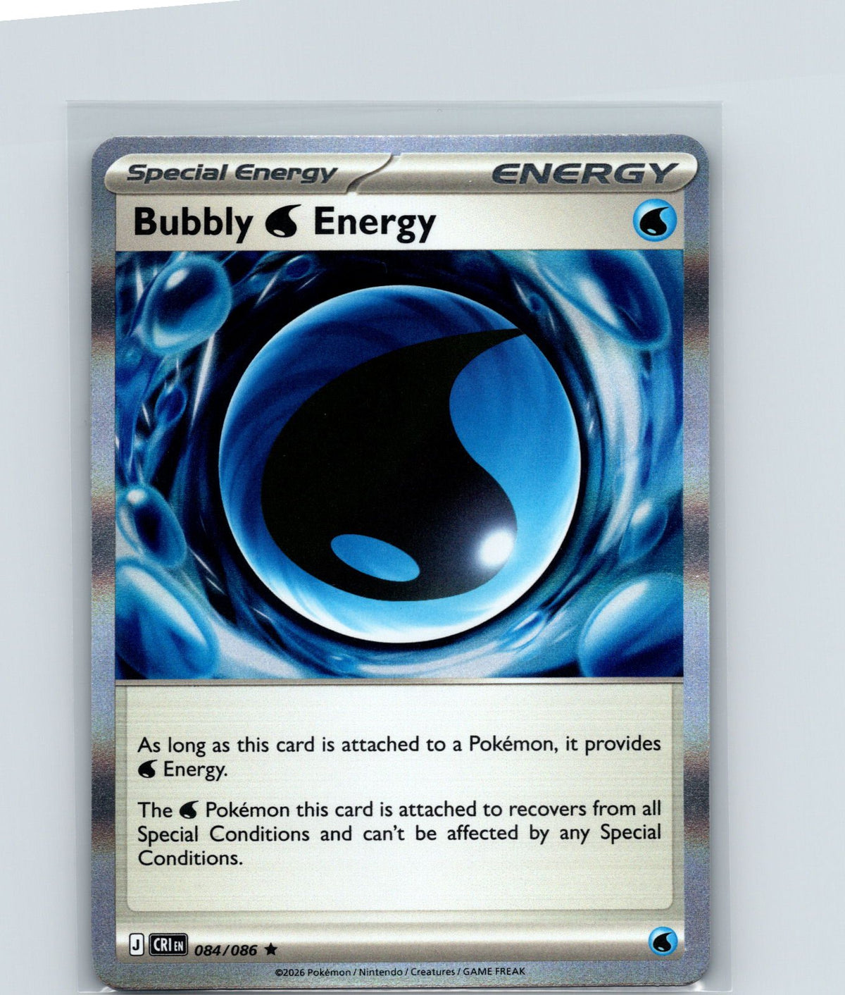 Bubbly W Energy Holo Rare ME04: Chaos Rising 084/086 NM