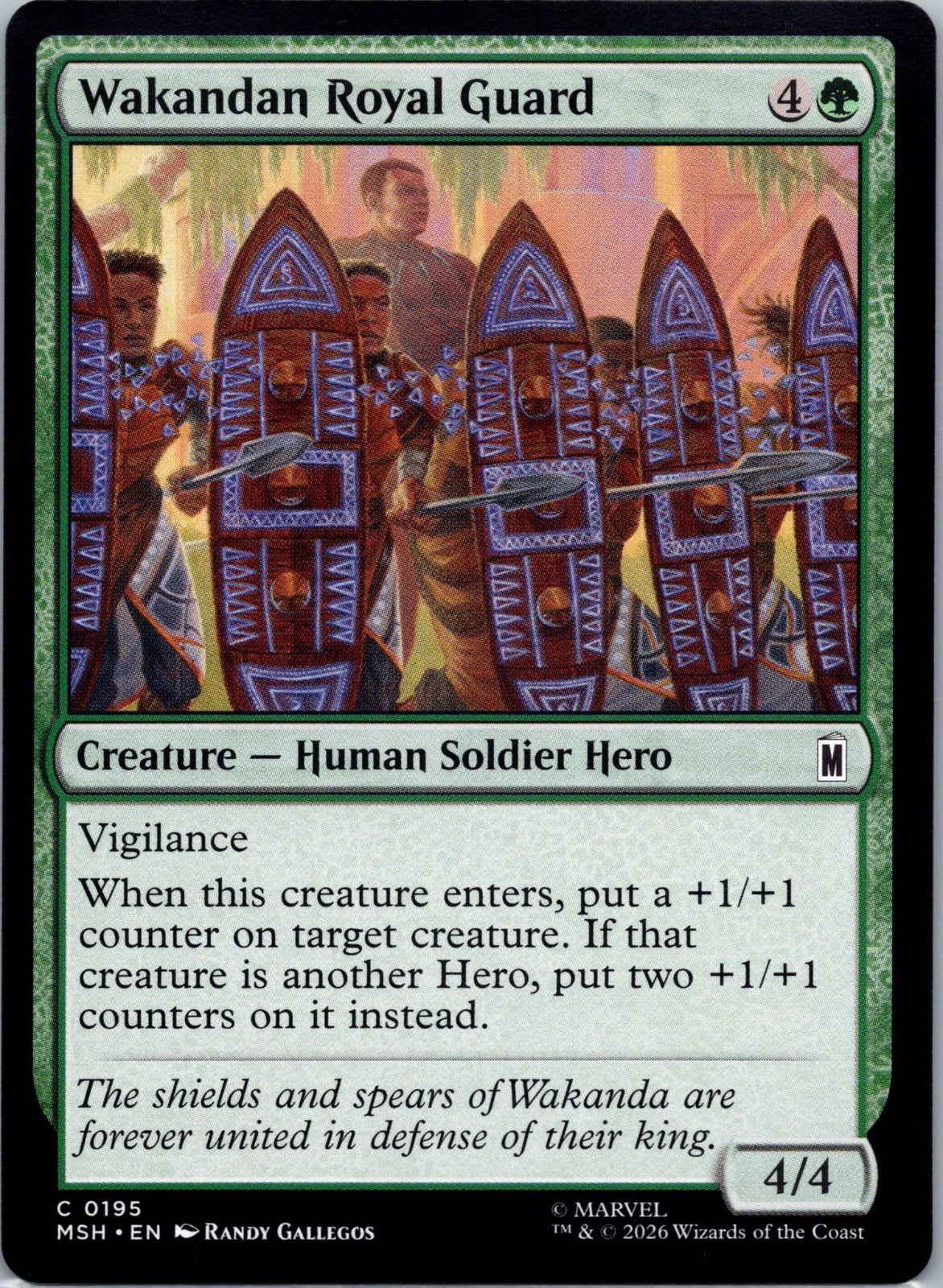 Wakandan Royal Guard C Marvel Super Heroes 195 NM