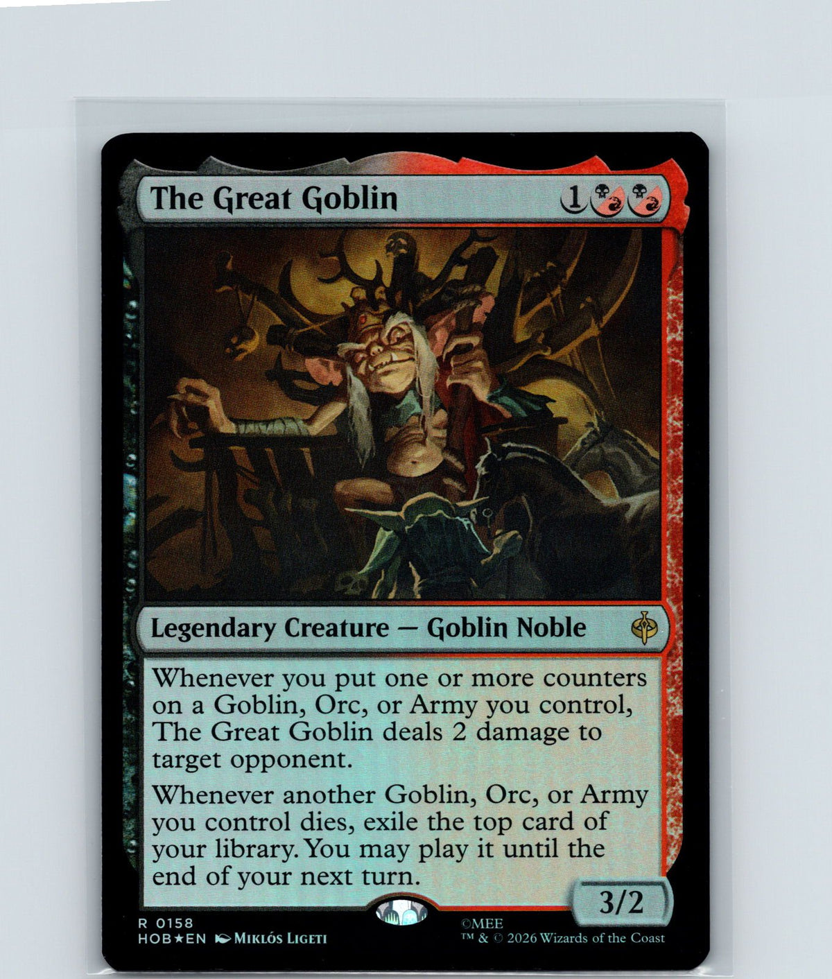 The Great Goblin Foil R The Hobbit 158 NM