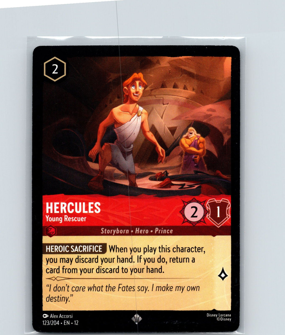 Hercules - Young Rescuer Super Rare Wilds Unknown 123/204 NM