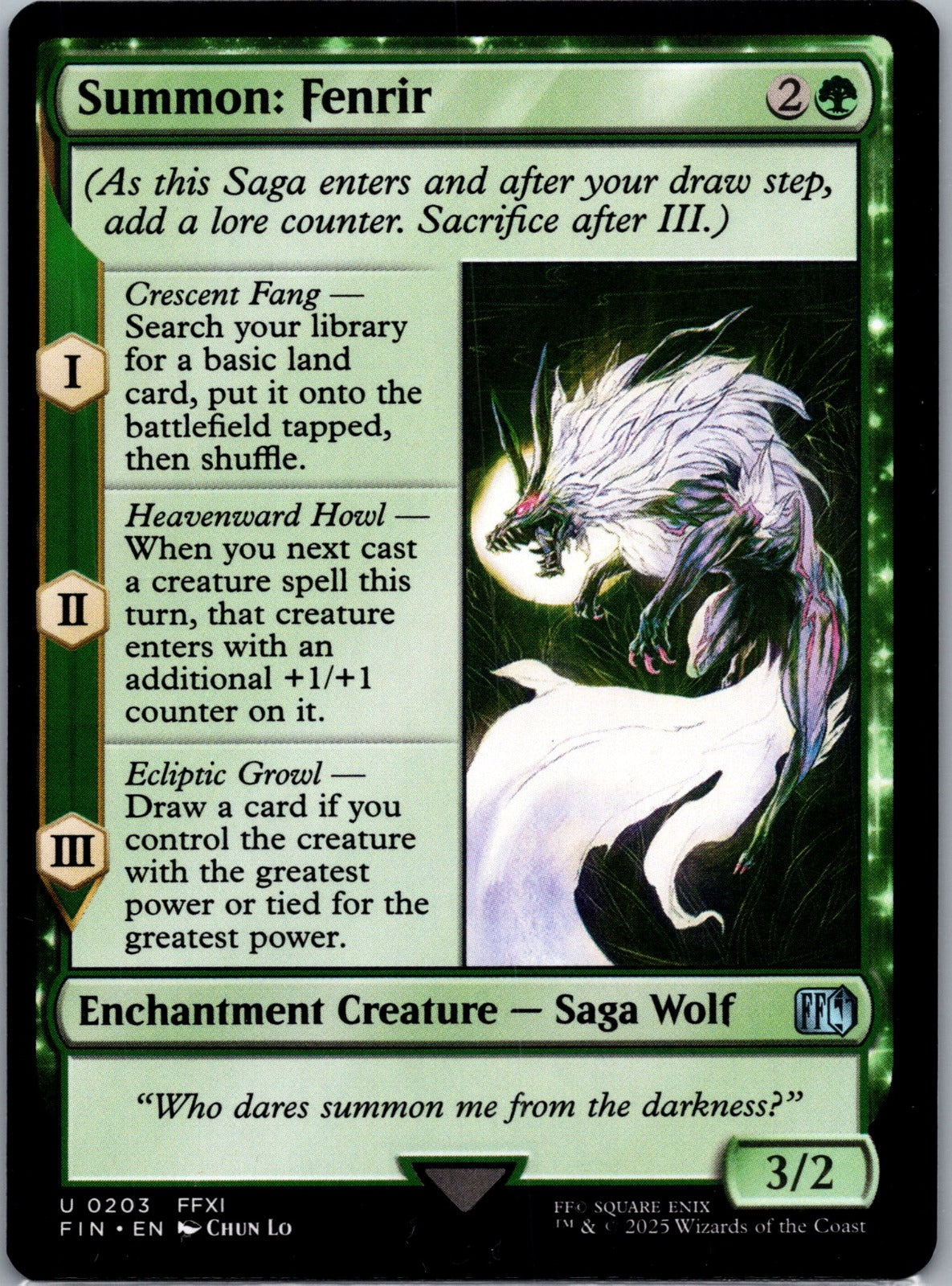 Summon: Fenrir U FINAL FANTASY 203 NM
