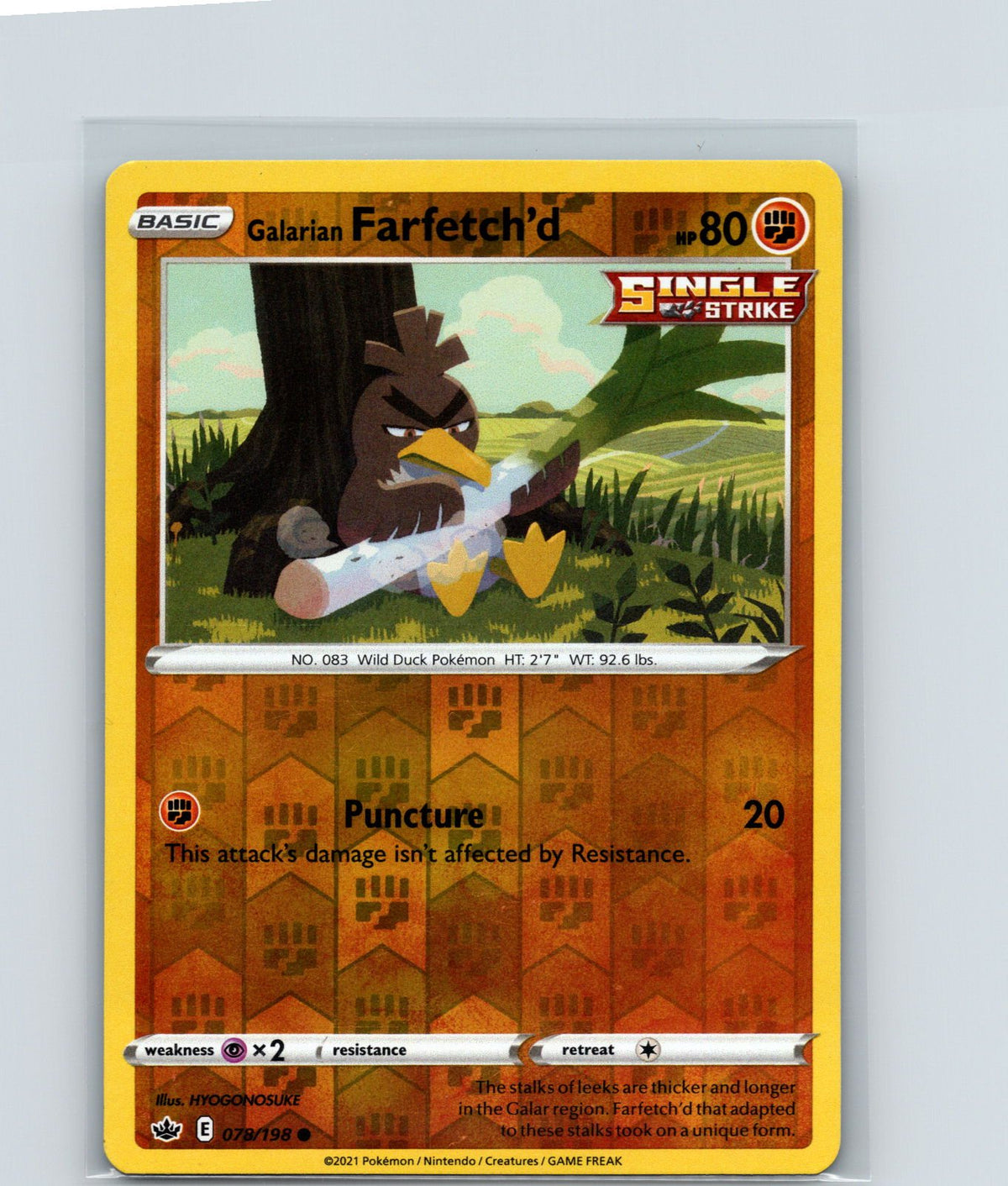 Galarian Farfetch'd Common SWSH06: Chilling Reign 078/198 NM
