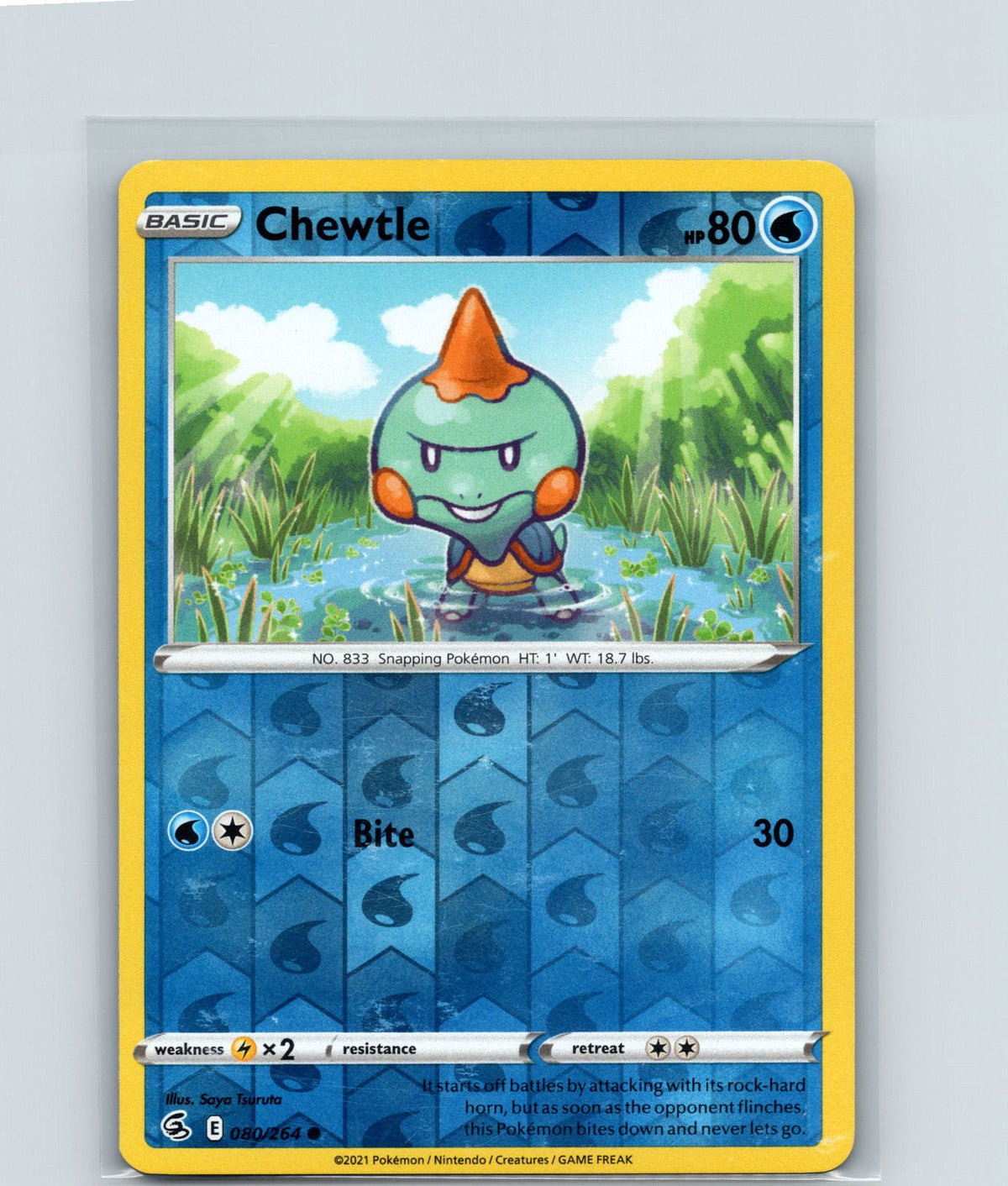 Chewtle Common SWSH08: Fusion Strike 080/264 NM
