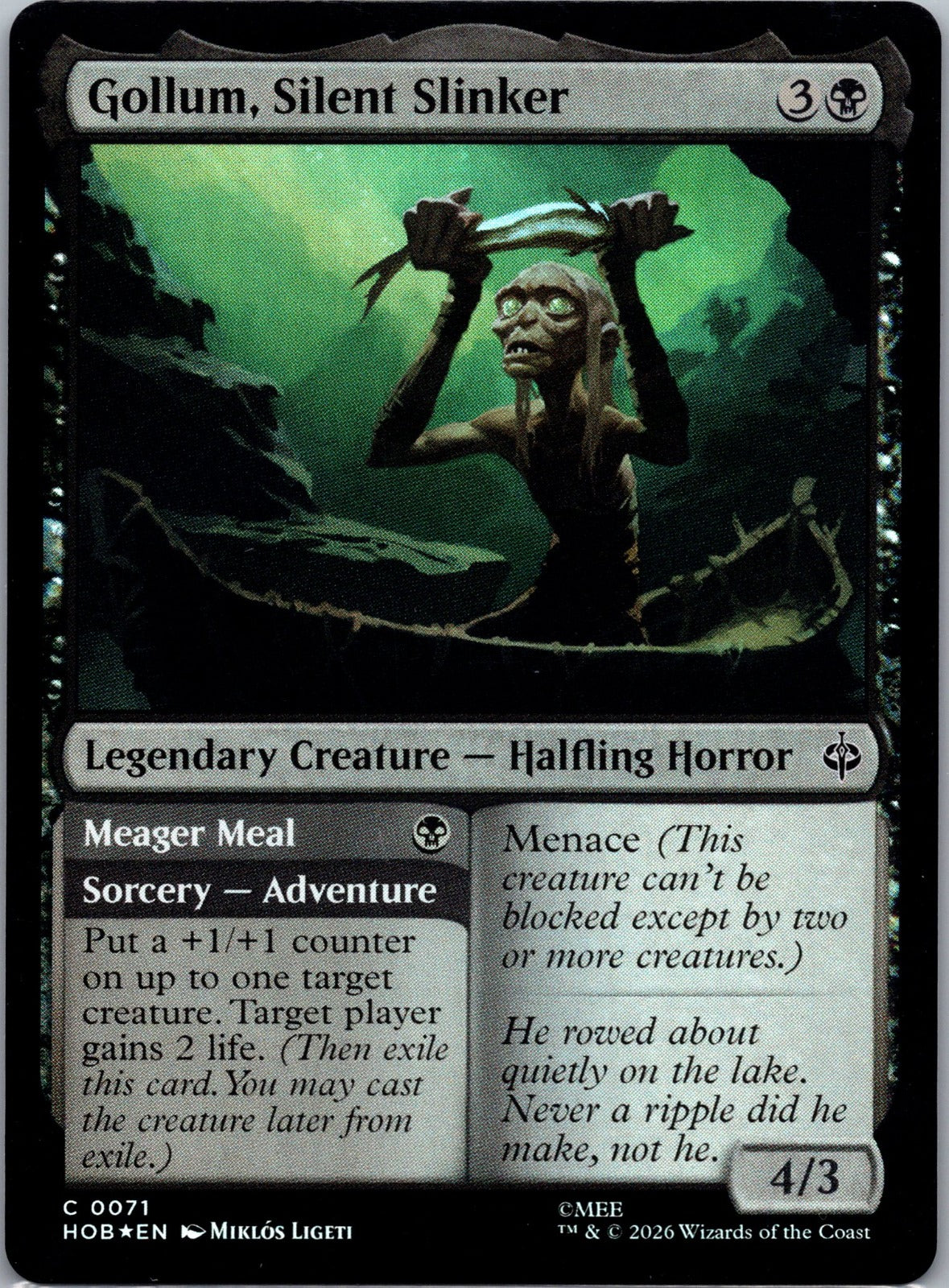 Gollum, Silent Slinker Foil C The Hobbit 71 NM