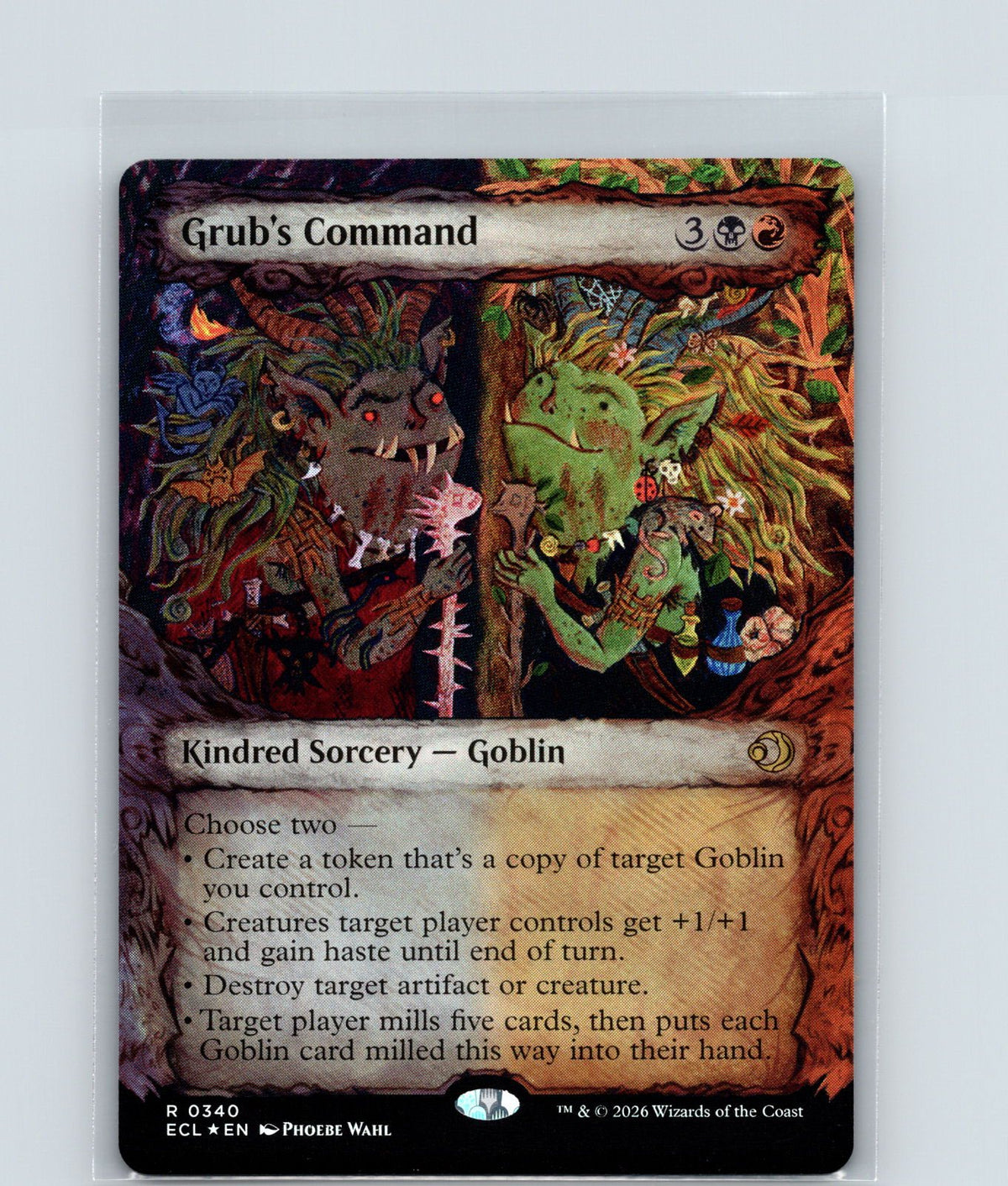 Grub's Command (Showcase) Foil R Lorwyn Eclipsed 340 NM