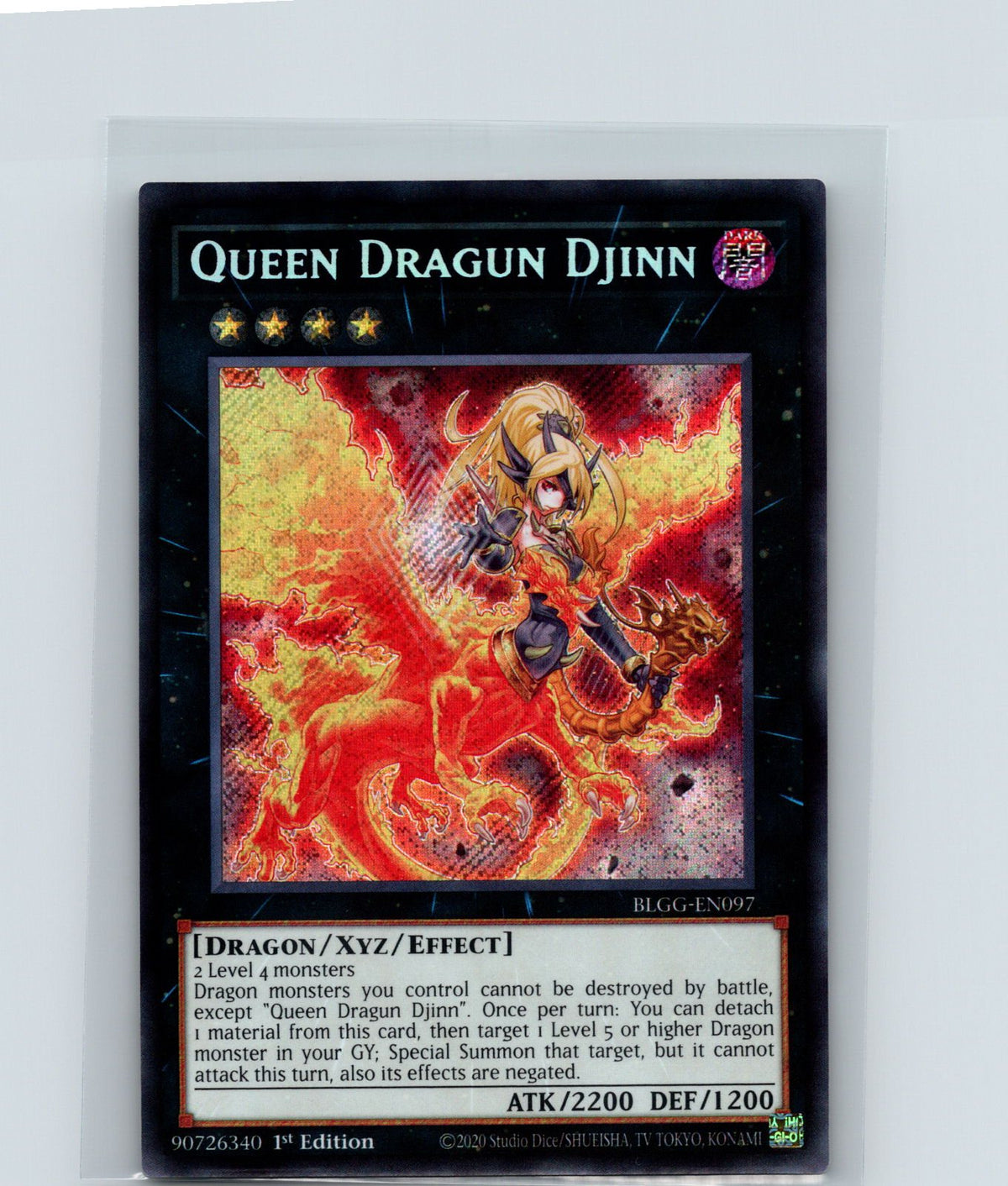 Queen Dragun Djinn 1st Edition Secret Rare BLGG-EN097 NM