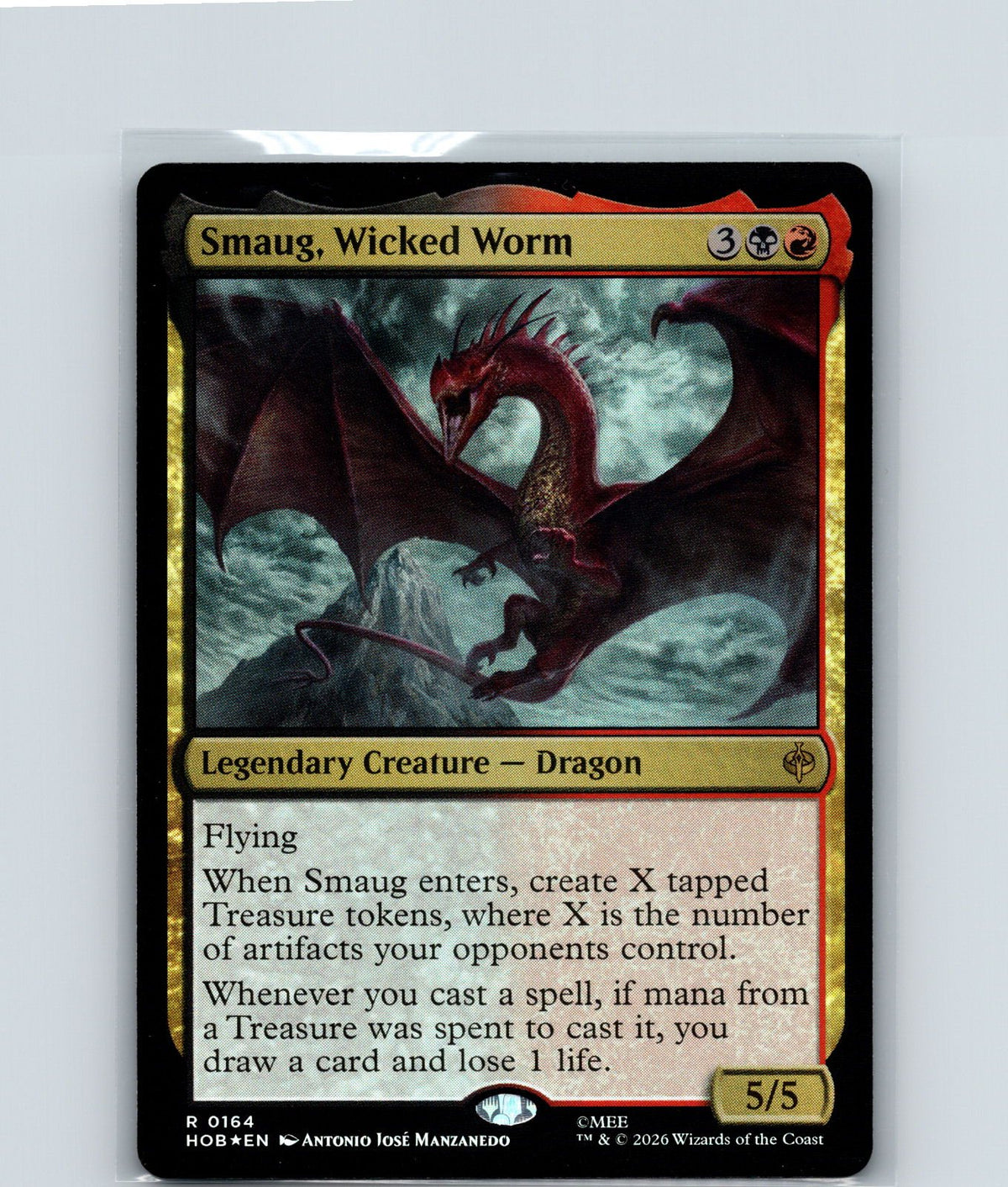 Smaug, Wicked Worm Foil R The Hobbit 164 NM