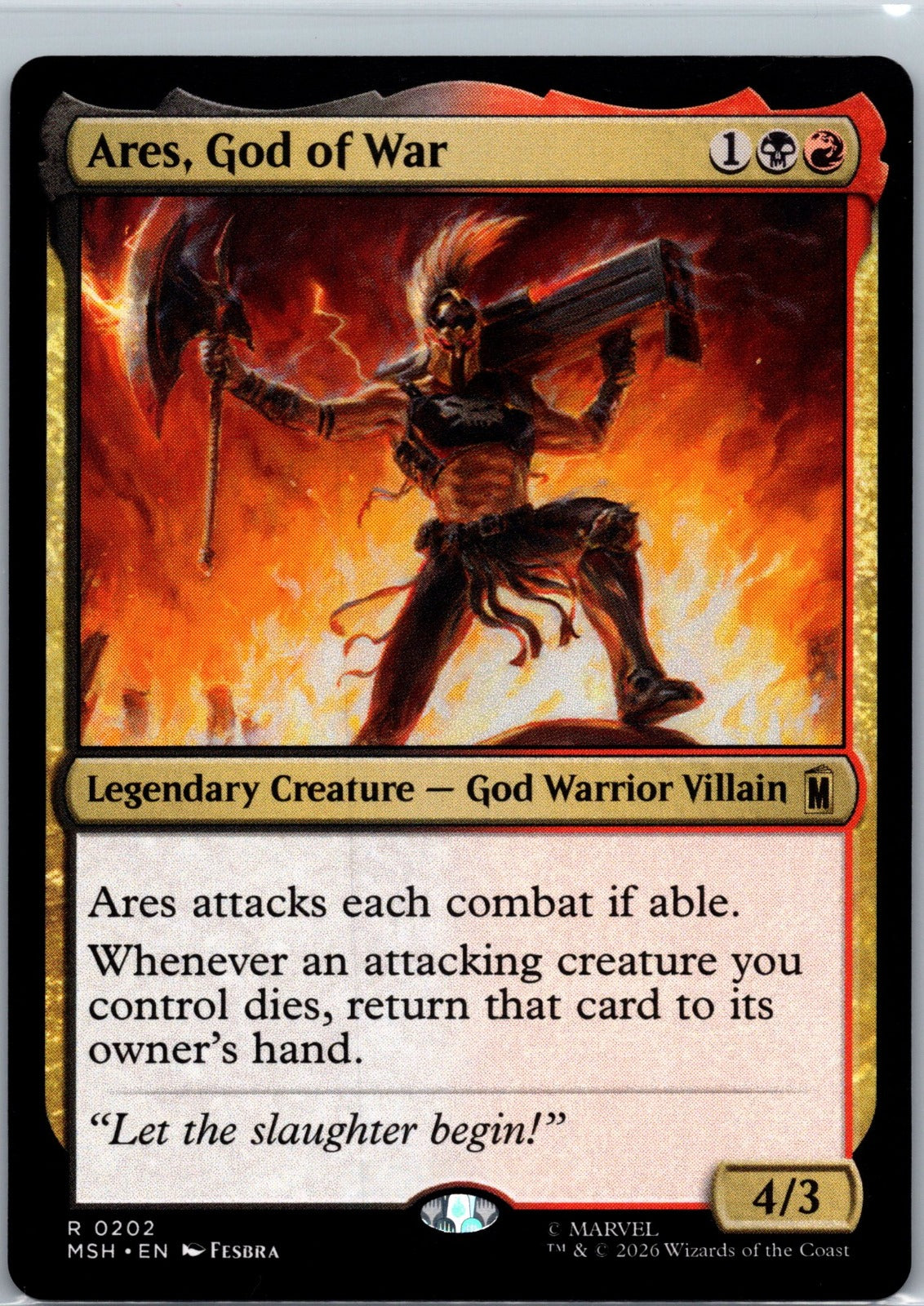 Ares, God of War R Marvel Super Heroes 202 NM