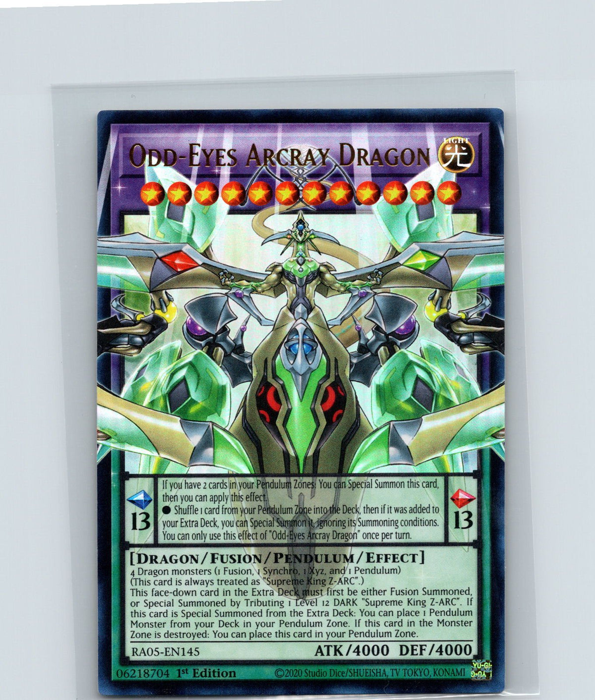 Odd-Eyes Arcray Dragon 1st Edition Ultra Rare Rarity Collection 5 RA05-EN145 NM