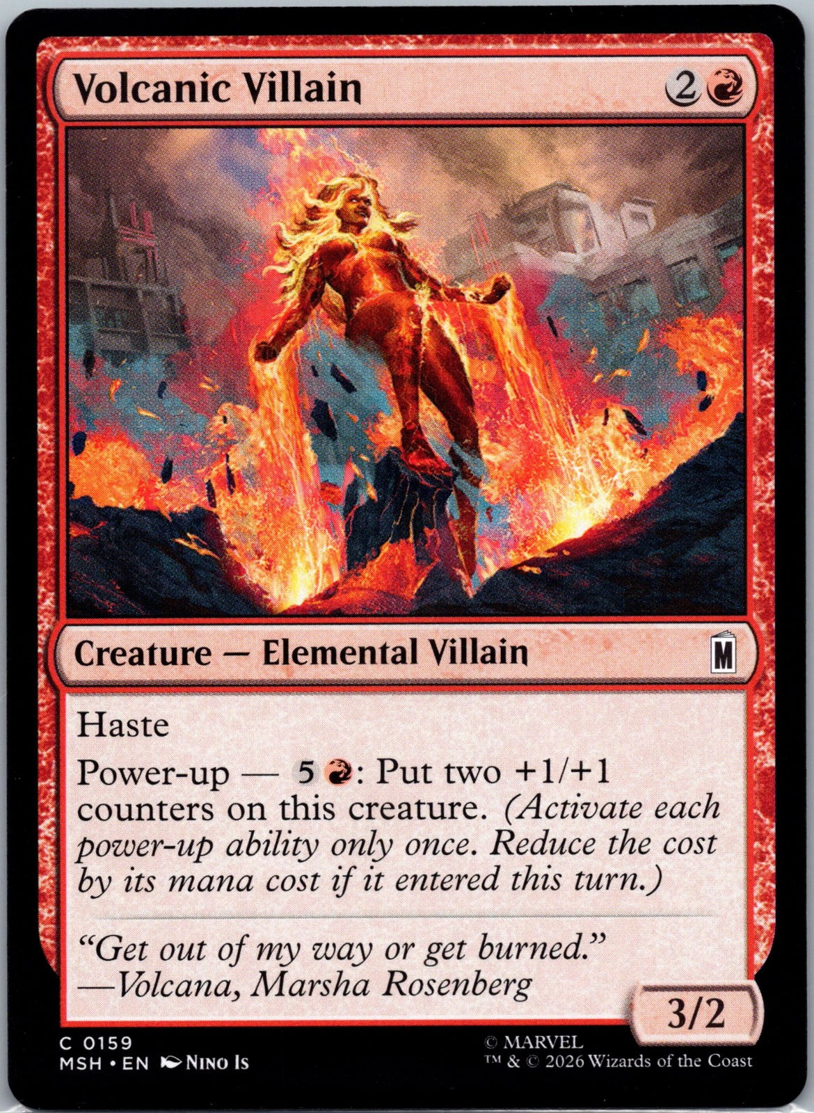 Volcanic Villain C Marvel Super Heroes 159 NM