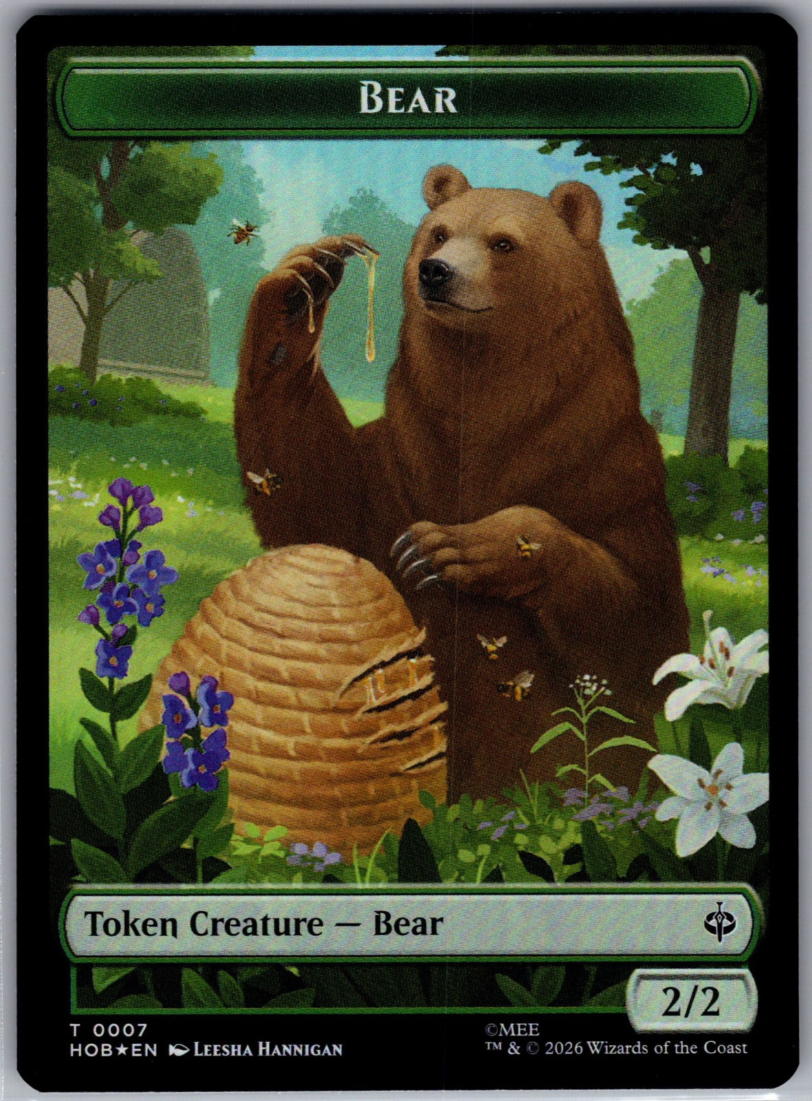 Stone Boulder // Bear Double-Sided Token Foil T The Hobbit 11 // 7 NM