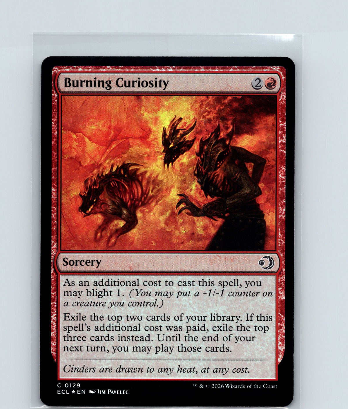 Burning Curiosity Foil C Lorwyn Eclipsed 129 NM