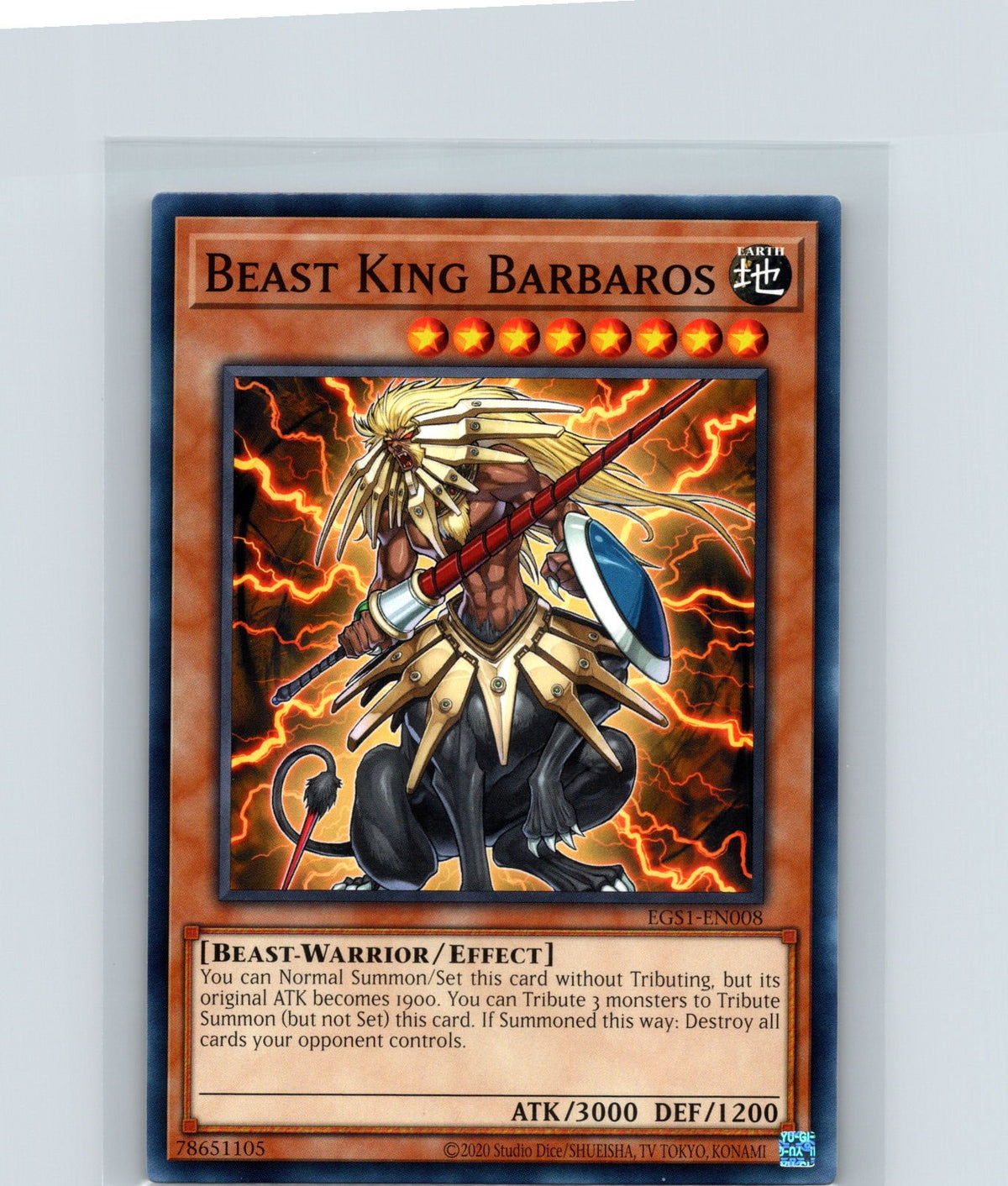 Beast King Barbaros Unlimited Common EGS1-EN008 NM