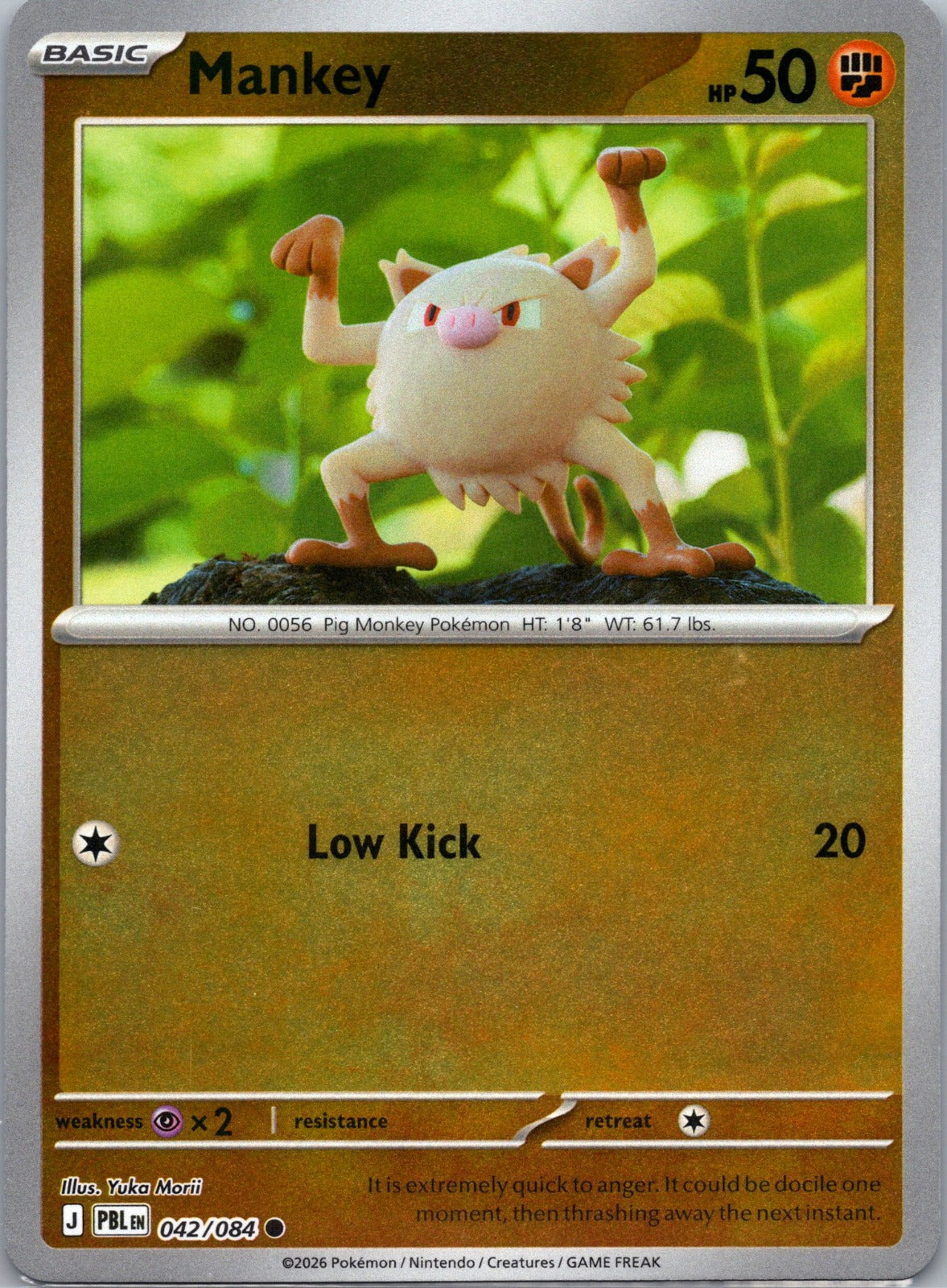 Mankey Common ME05: Pitch Black 042/084 NM