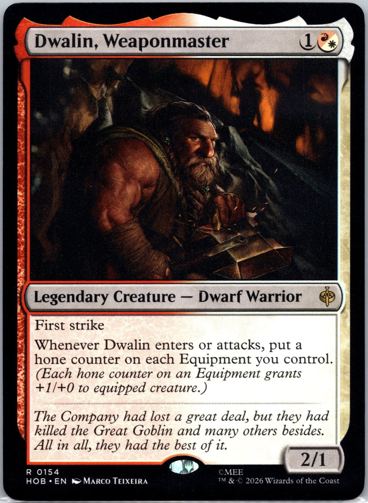 Dwalin, Weaponmaster R The Hobbit 154 NM