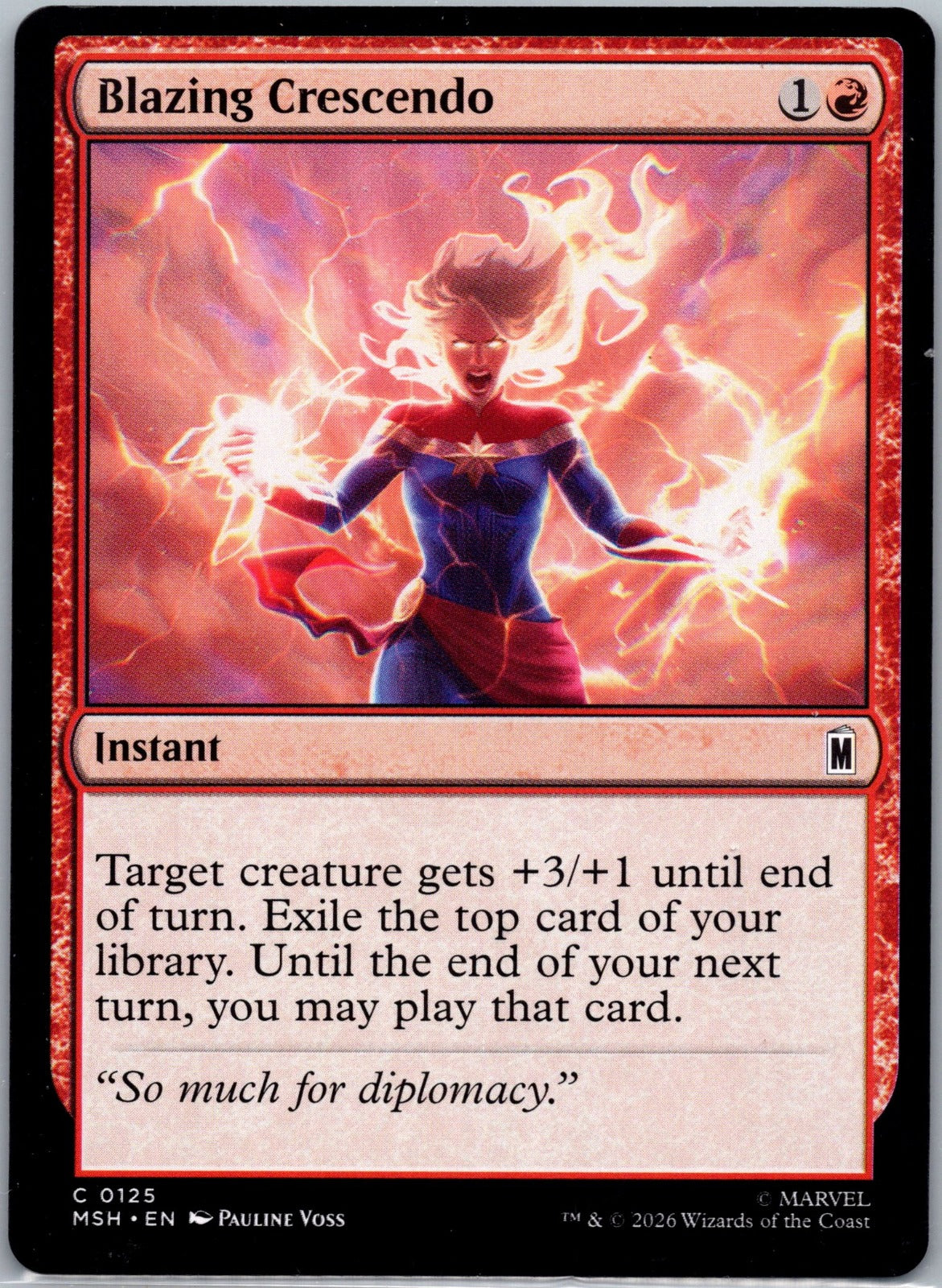 Blazing Crescendo C Marvel Super Heroes 125 NM