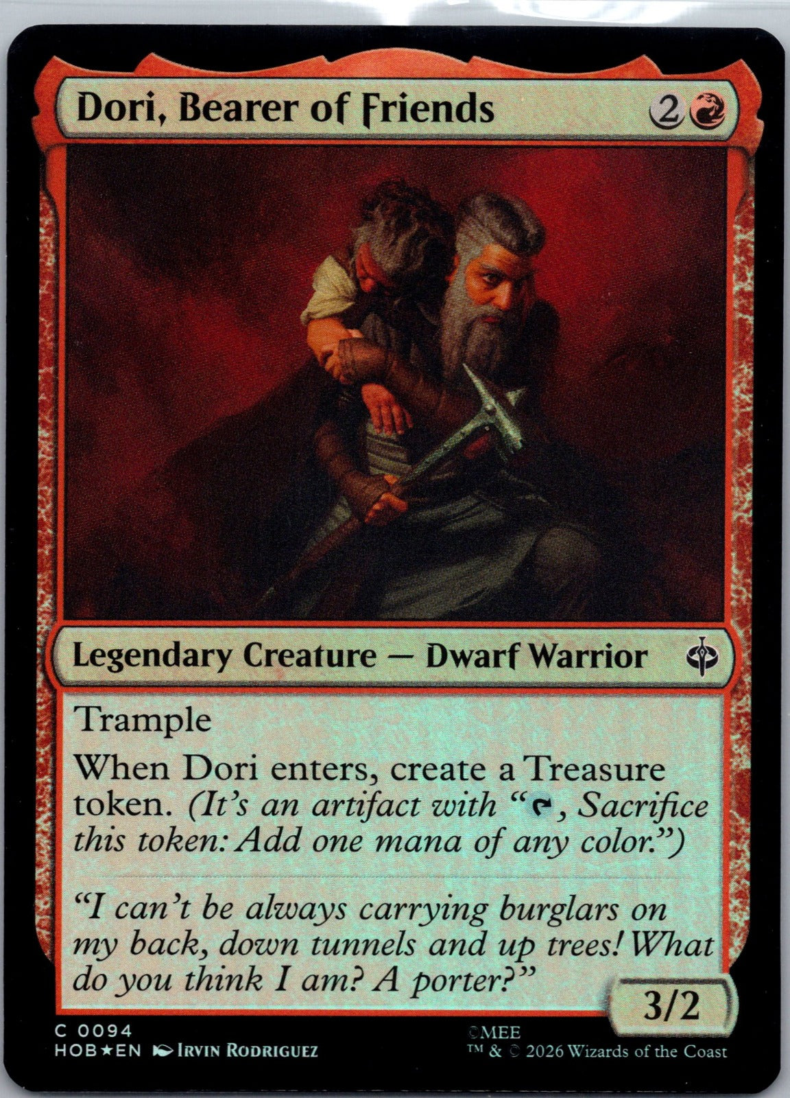 Dori, Bearer of Friends Foil C The Hobbit 94 NM