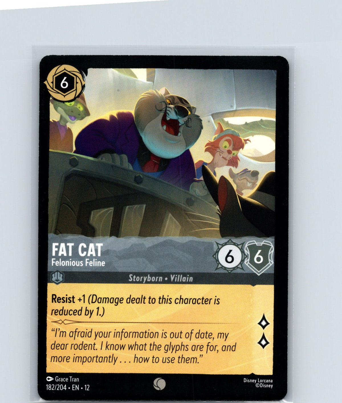 Fat Cat - Felonious Feline Common Wilds Unknown 182/204 NM