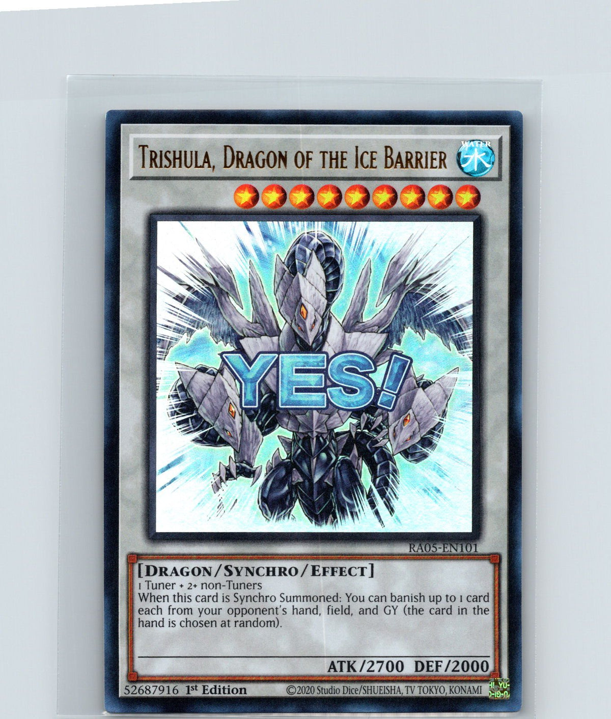 Trishula, Dragon of the Ice Barrier Ultra Rare Rarity Collection 5 RA05-EN101 NM