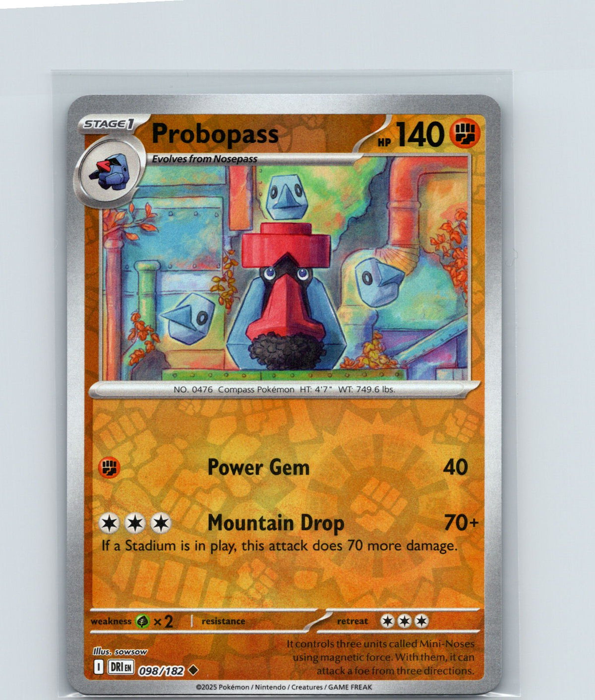 Probopass Reverse Holo Uncommon SV10: Destined Rivals 098/182 NM