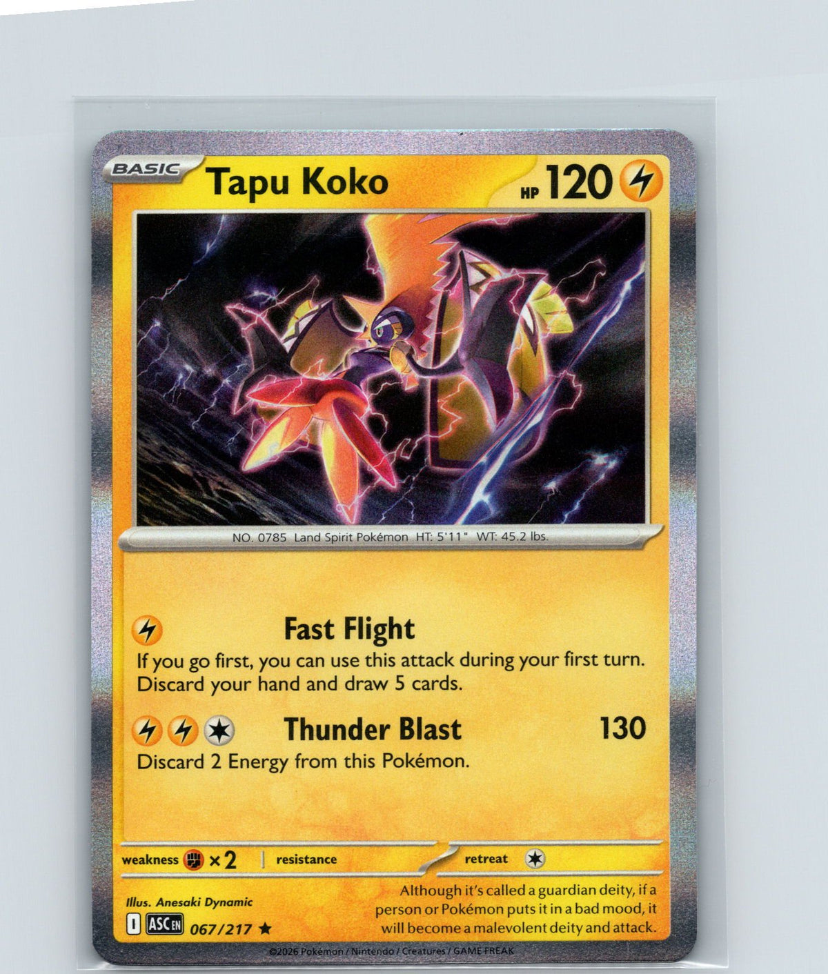 Tapu Koko Holo Rare ME: Ascended Heroes 067/217 NM