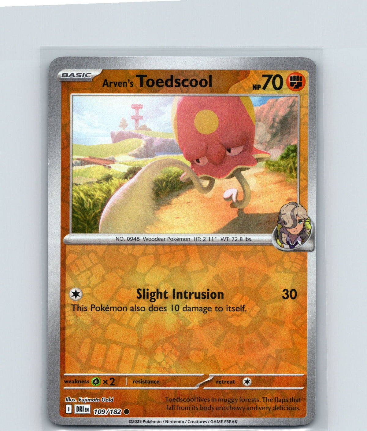 Arven's Toedscool Reverse Holo Common SV10: Destined Rivals 109/182 NM