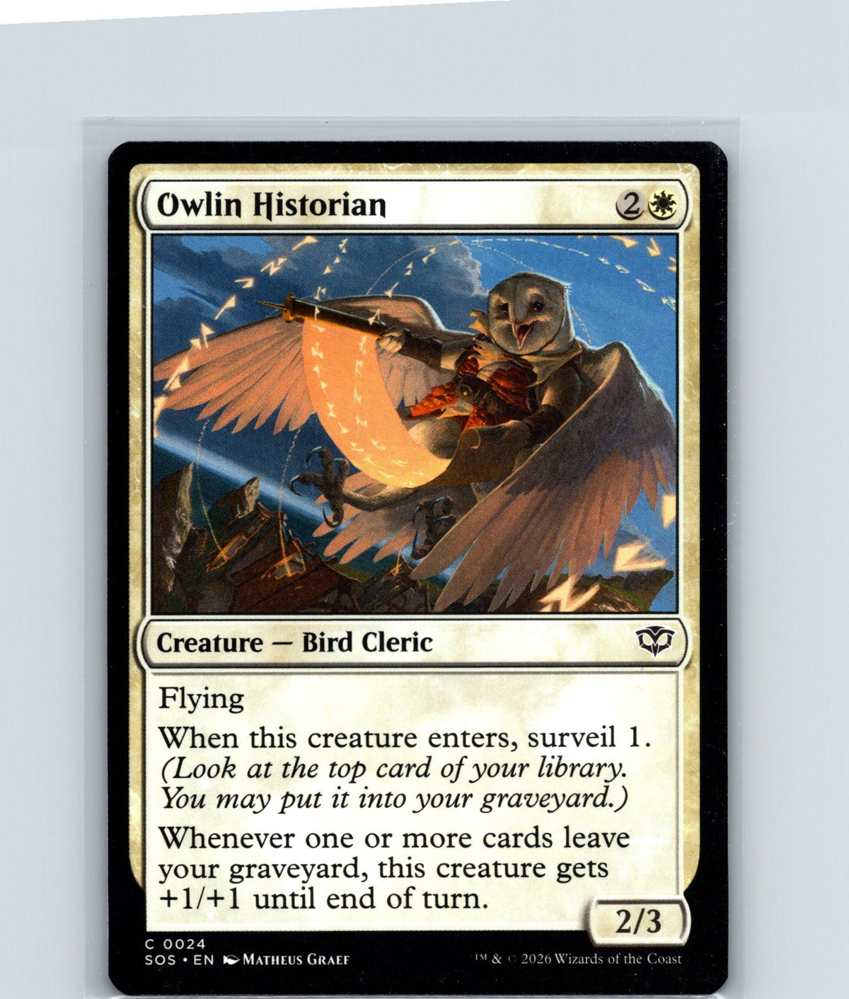 Owlin Historian C Secrets of Strixhaven 24 NM