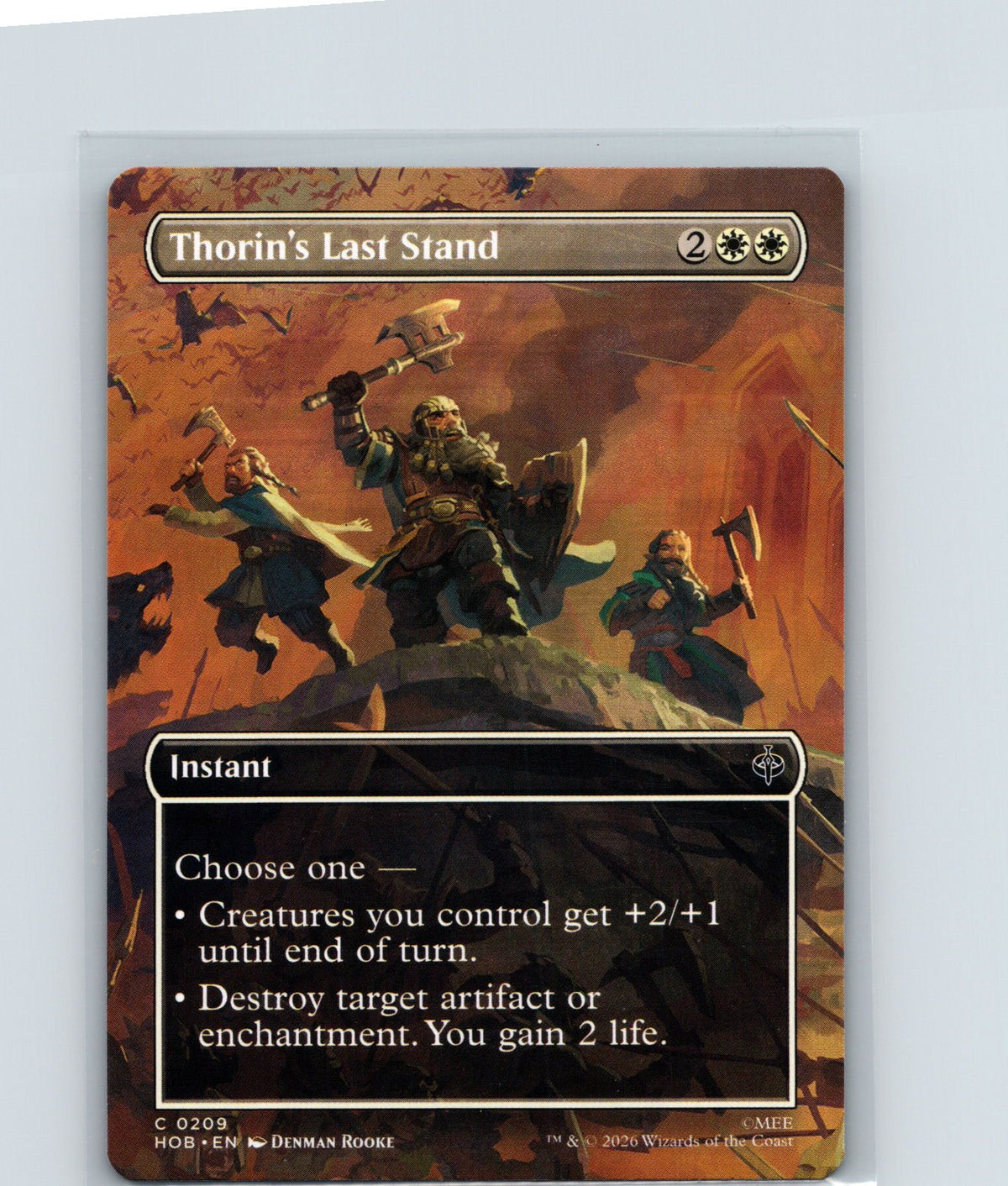Thorin's Last Stand (Borderless) C The Hobbit 209 NM