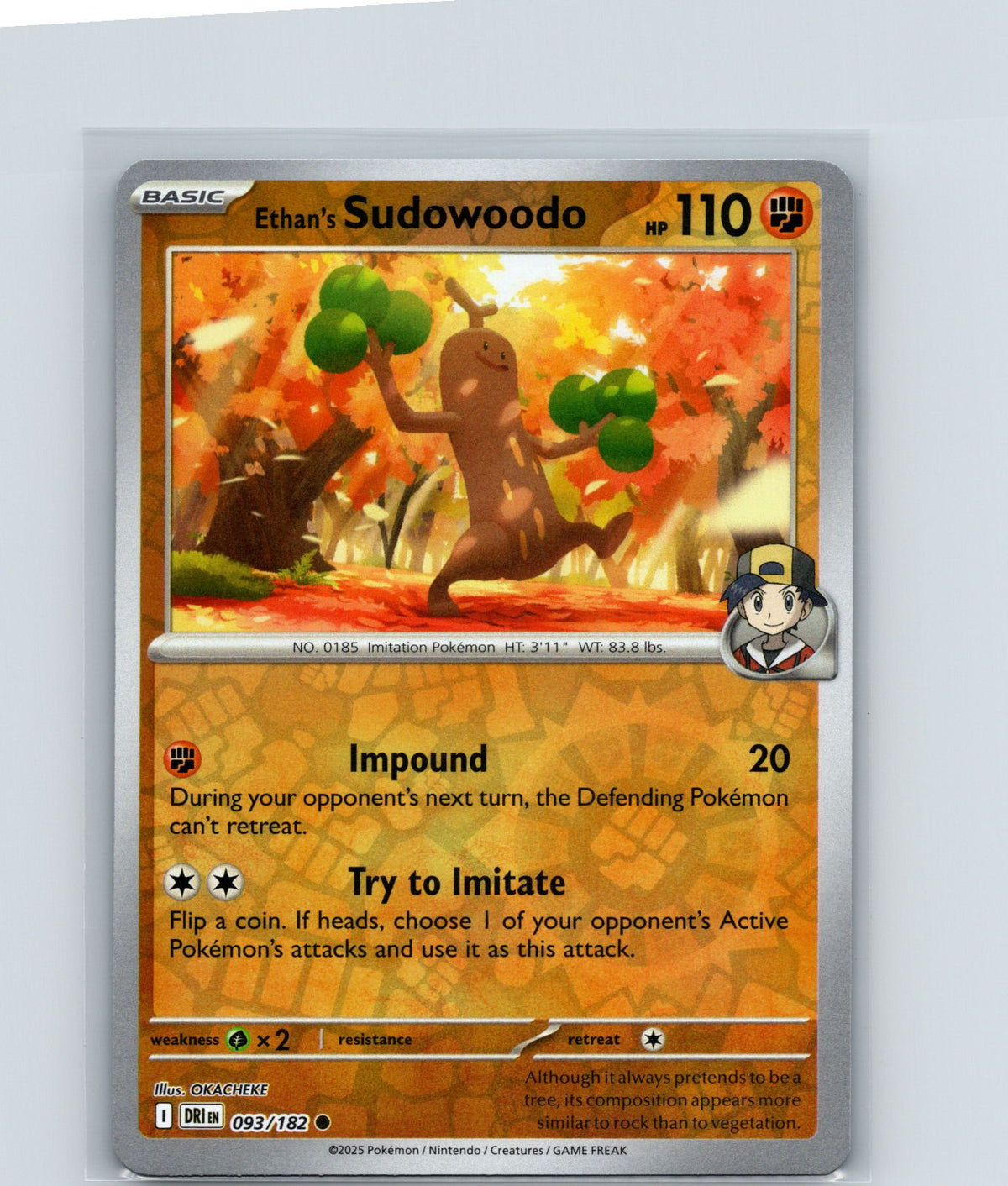 Ethan's Sudowoodo Common SV10: Destined Rivals 093/182 NM