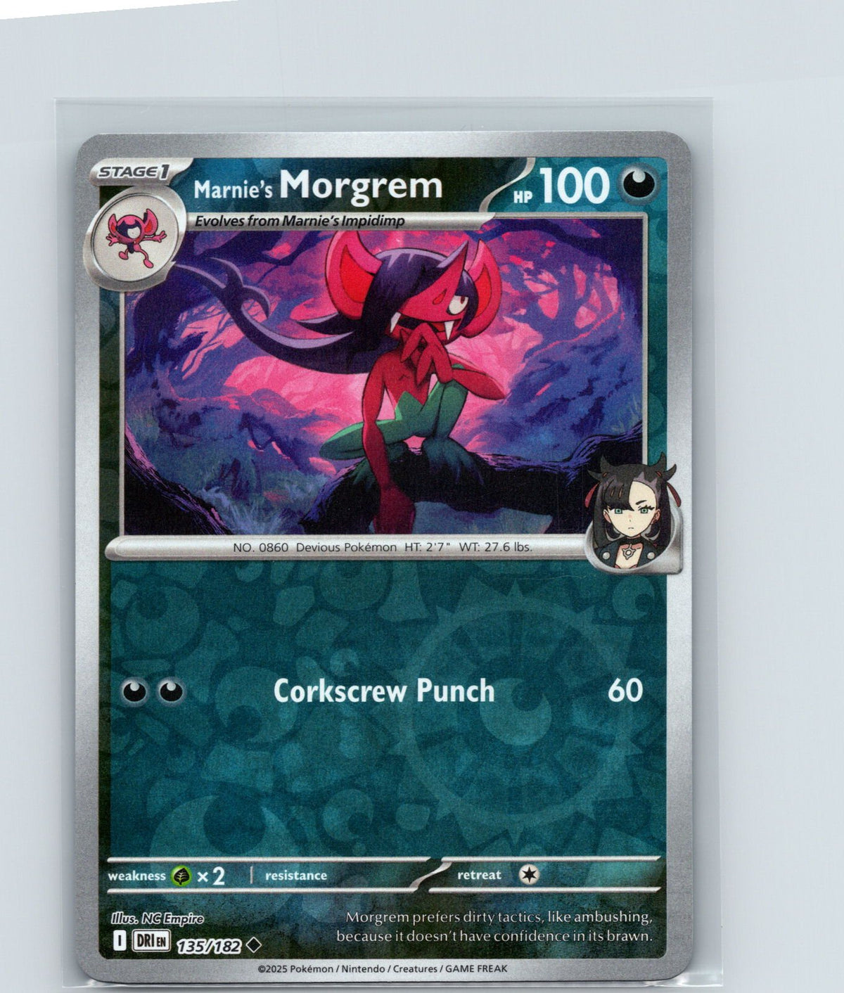 Marnie's Morgrem Reverse Holo Uncommon SV10: Destined Rivals 135/182 NM