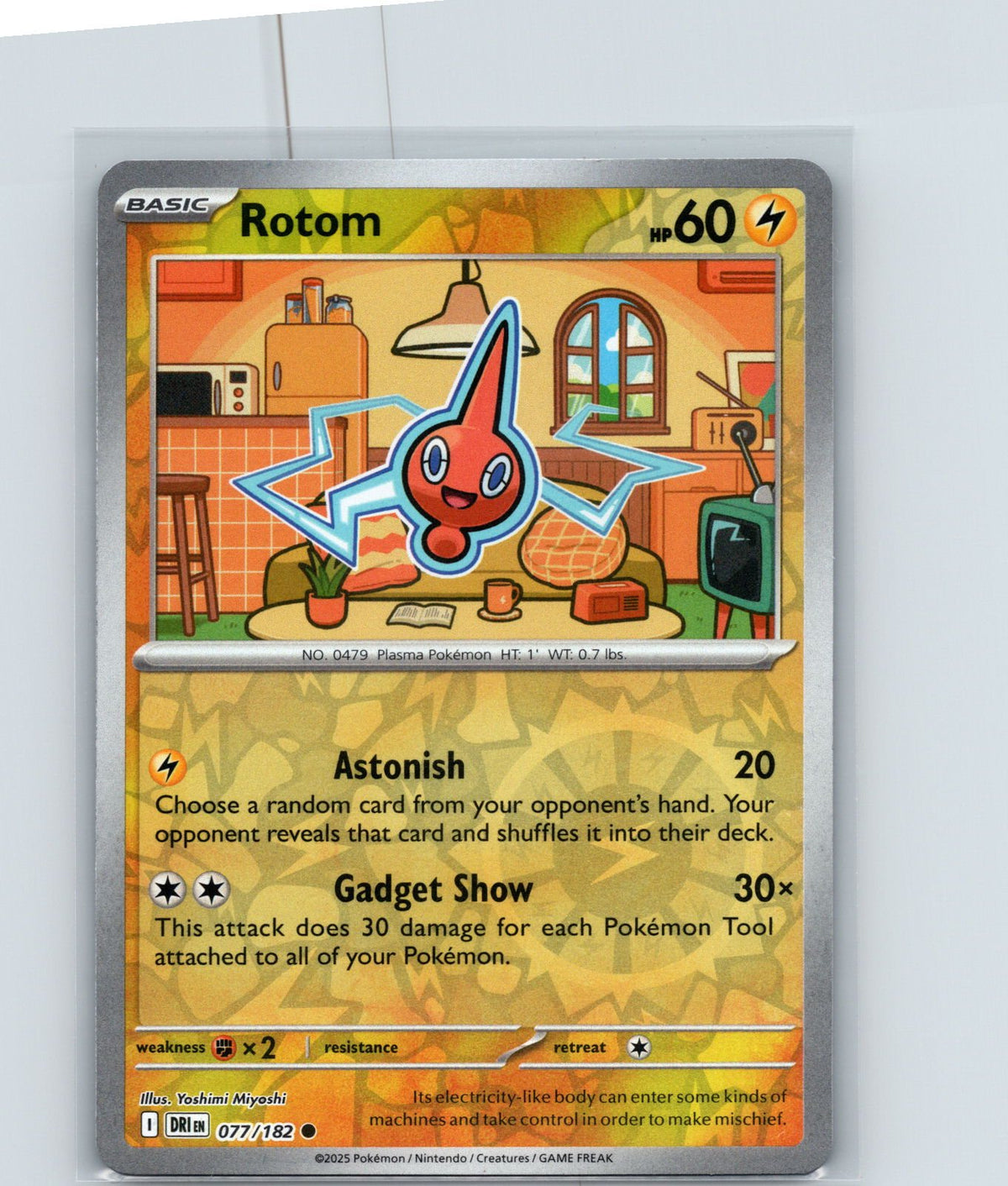 Rotom Reverse Holo Common SV10: Destined Rivals 077/182 NM