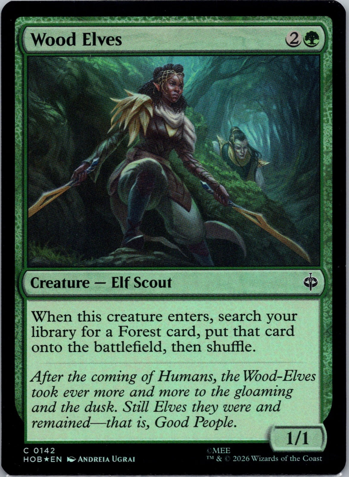 Wood Elves Foil C The Hobbit 142 NM