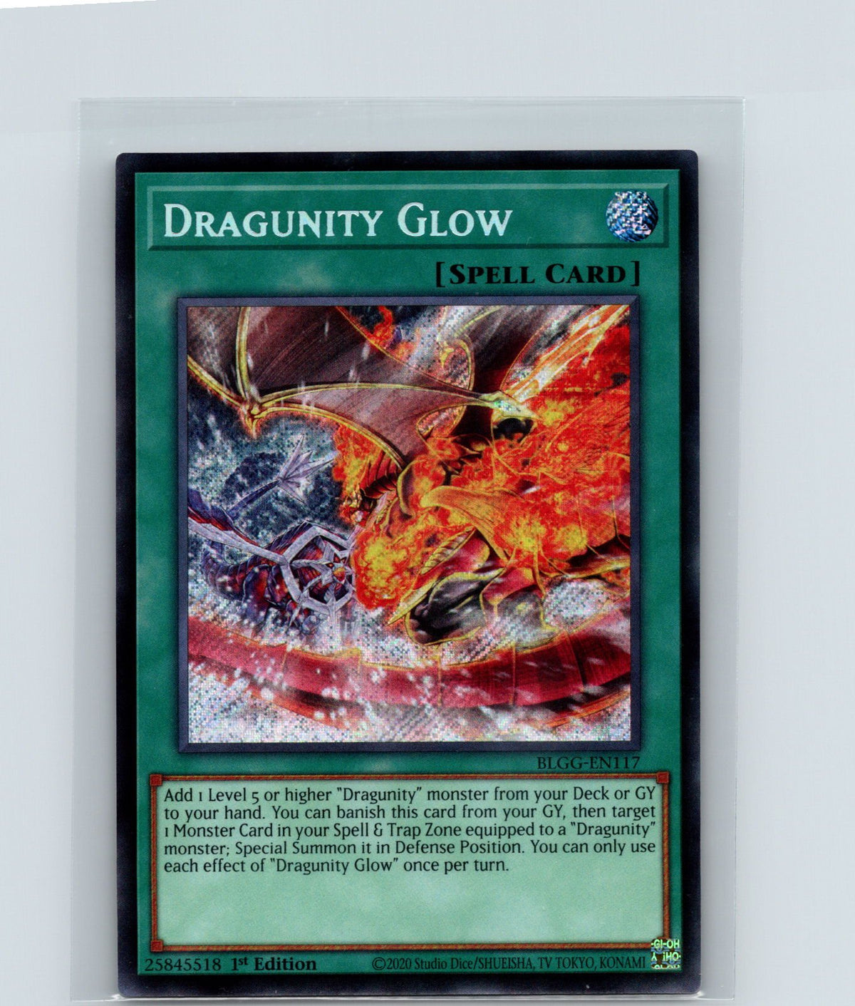 Dragunity Glow 1st Edition Secret Rare BLGG-EN117 NM