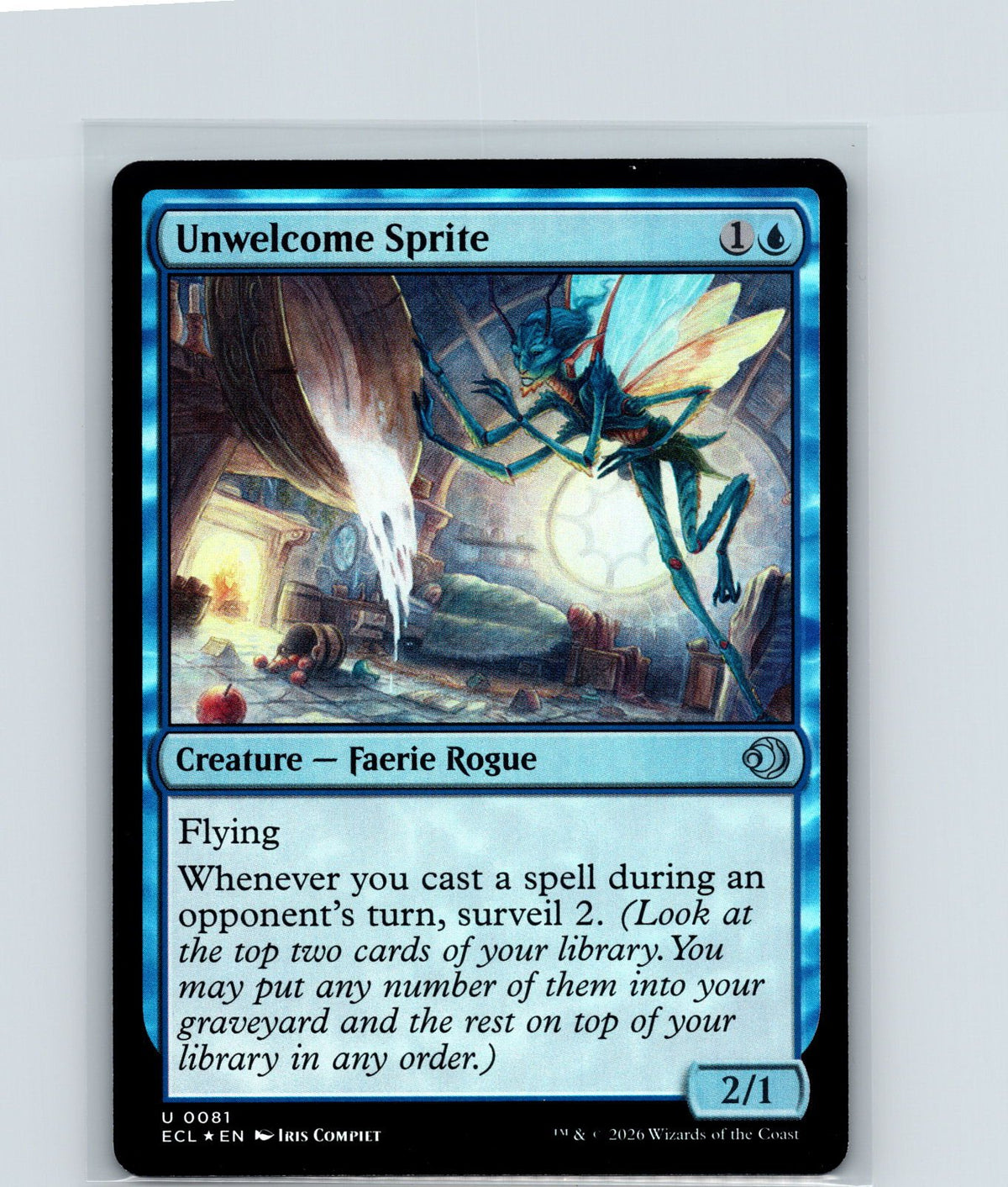Unwelcome Sprite Foil U Lorwyn Eclipsed 81 NM