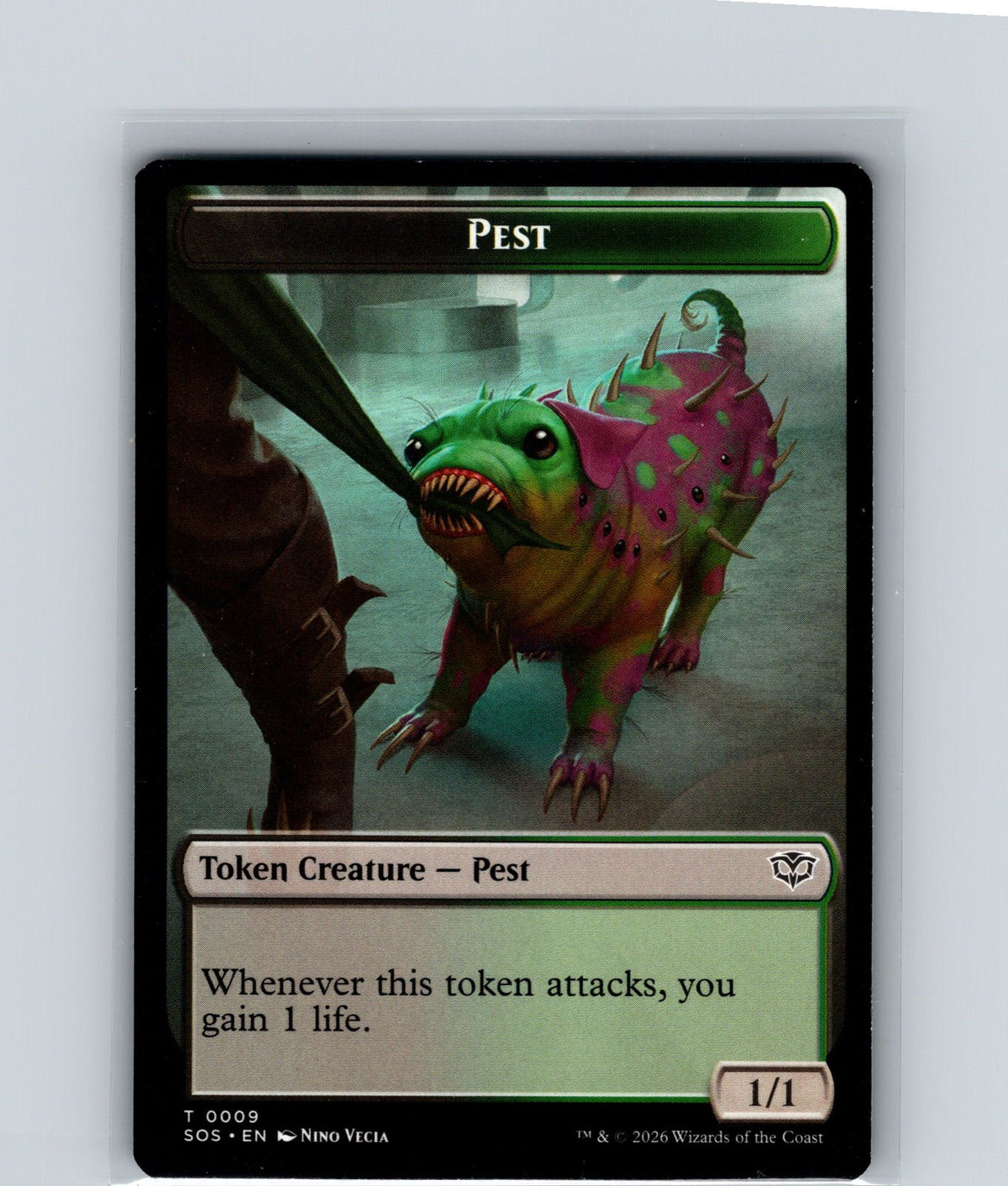 Fractal (0005) // Pest (0009) Double-Sided Token T Secrets of Strixhaven NM