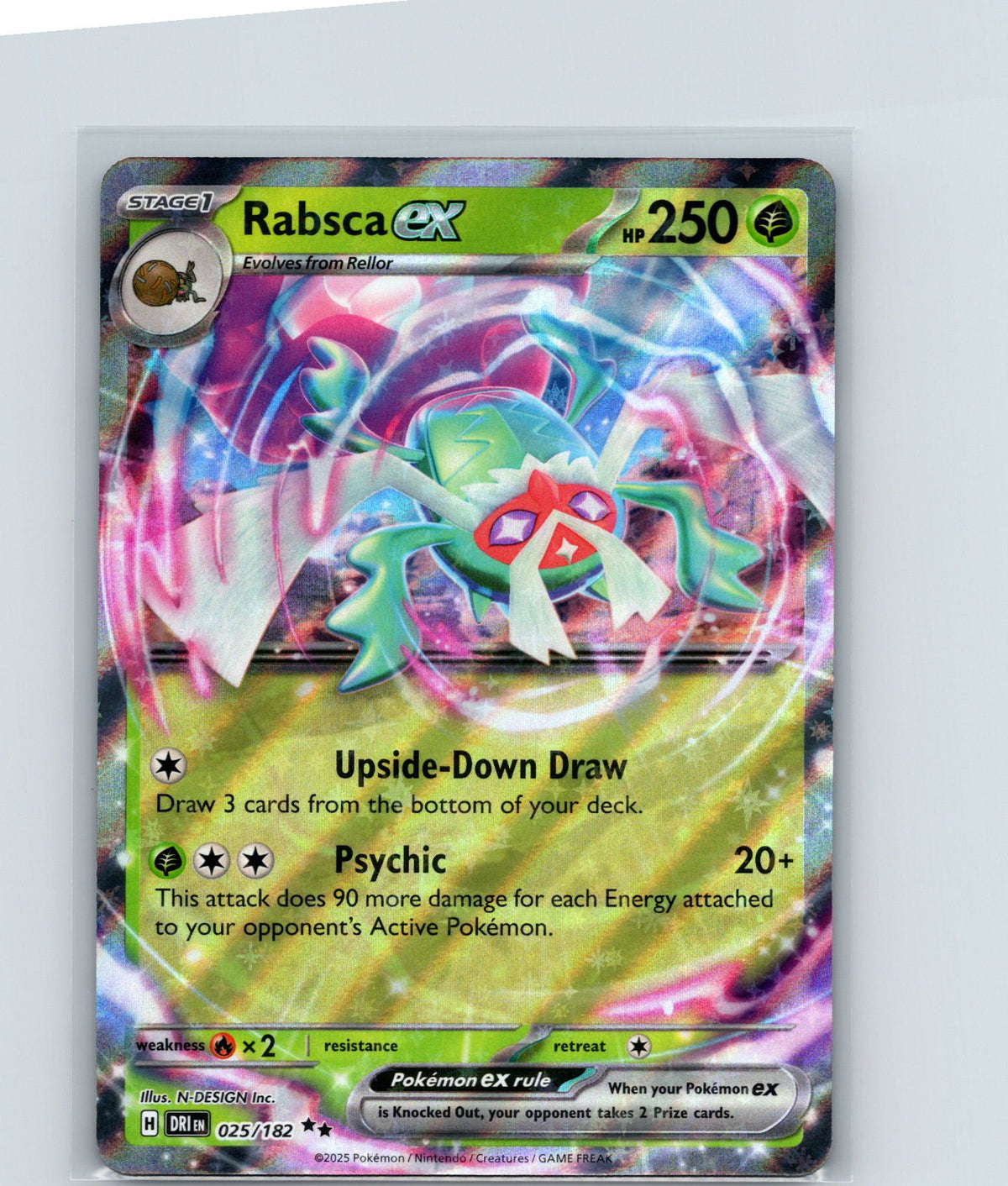 Rabsca ex Holo Double Rare SV10: Destined Rivals 025/182 NM