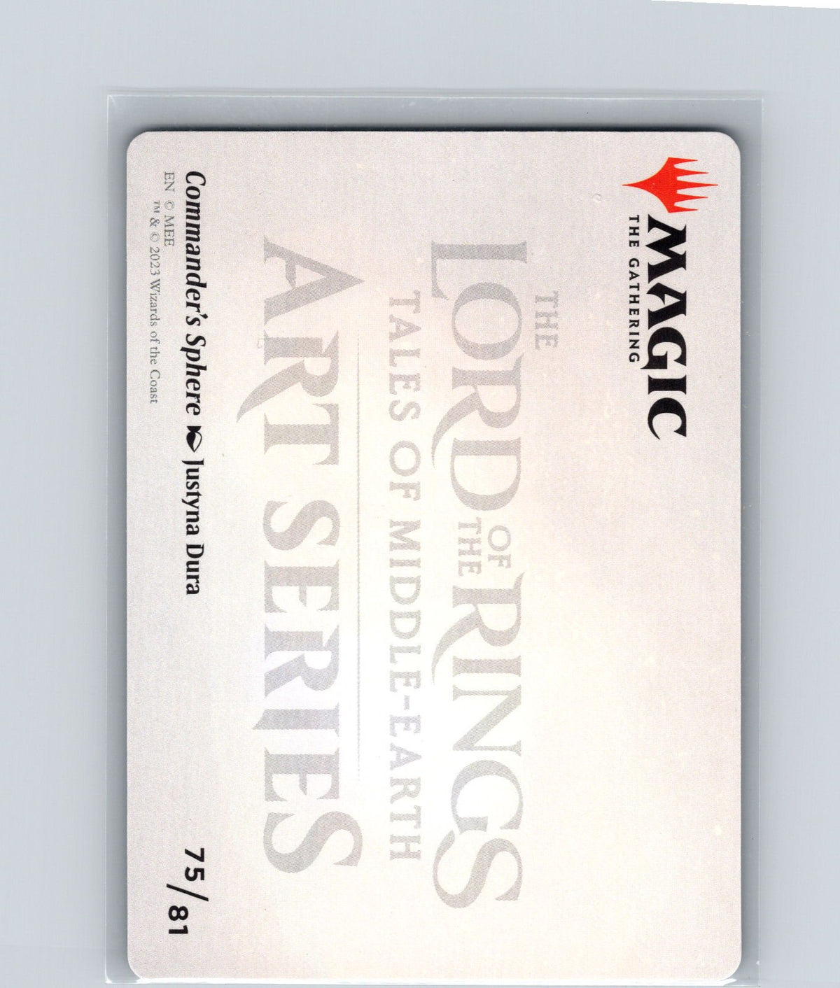 Commander's Sphere Art Card S Art Series The Lord of the Rings 75 NM