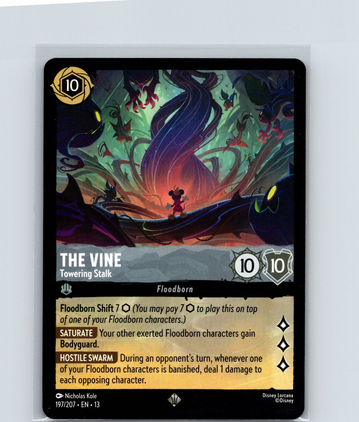 The Vine - Towering Stalk Super Rare Attack of the Vine! 197/207 NM