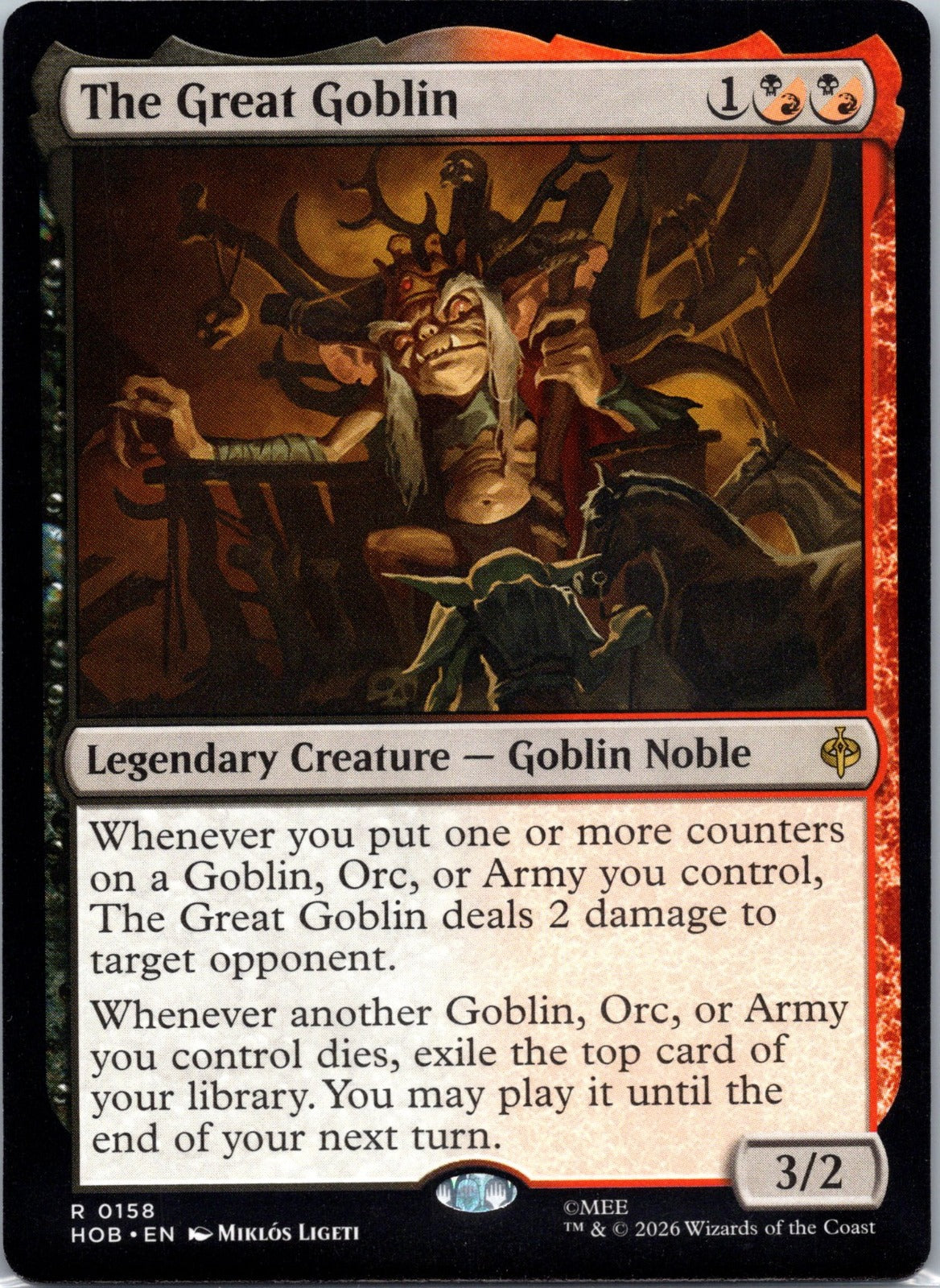 The Great Goblin R The Hobbit 158 NM