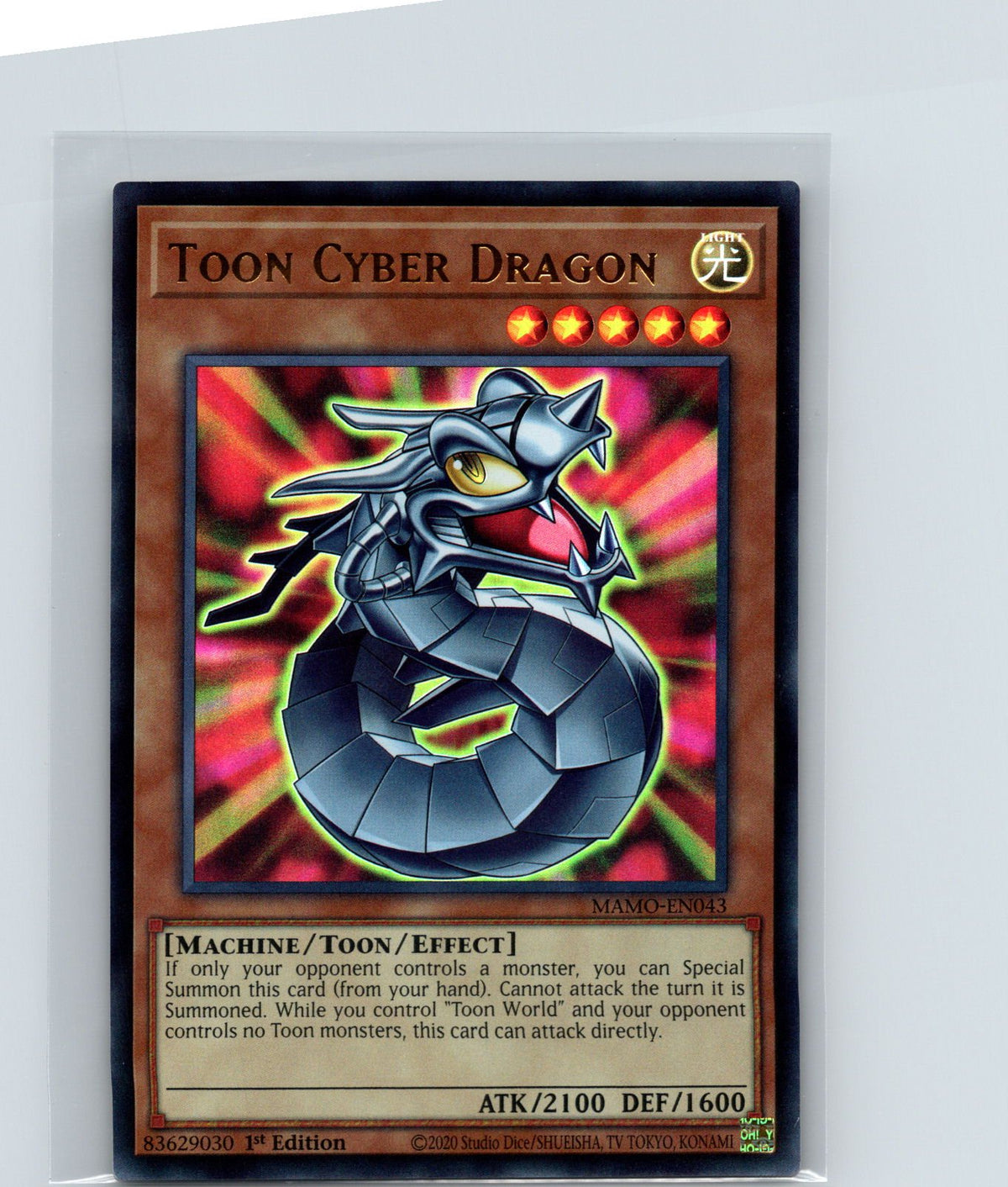 Toon Cyber Dragon 1st Edition Ultra Rare Magnificent Monsters MAMO-EN043 NM