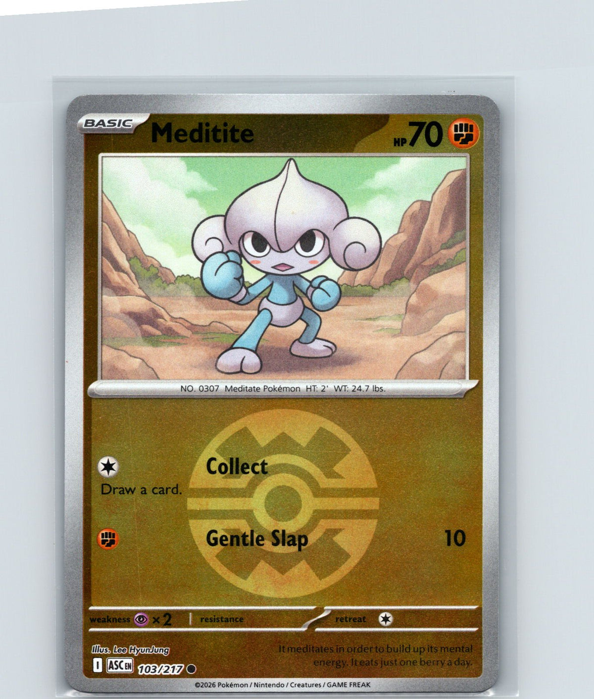 Meditite (Quick Ball) Reverse Holo Common ME: Ascended Heroes 103/217 NM